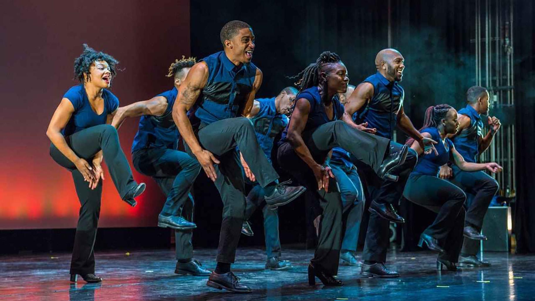 Step Afrika! dancers perform. (Courtesy of Step Afrika!)