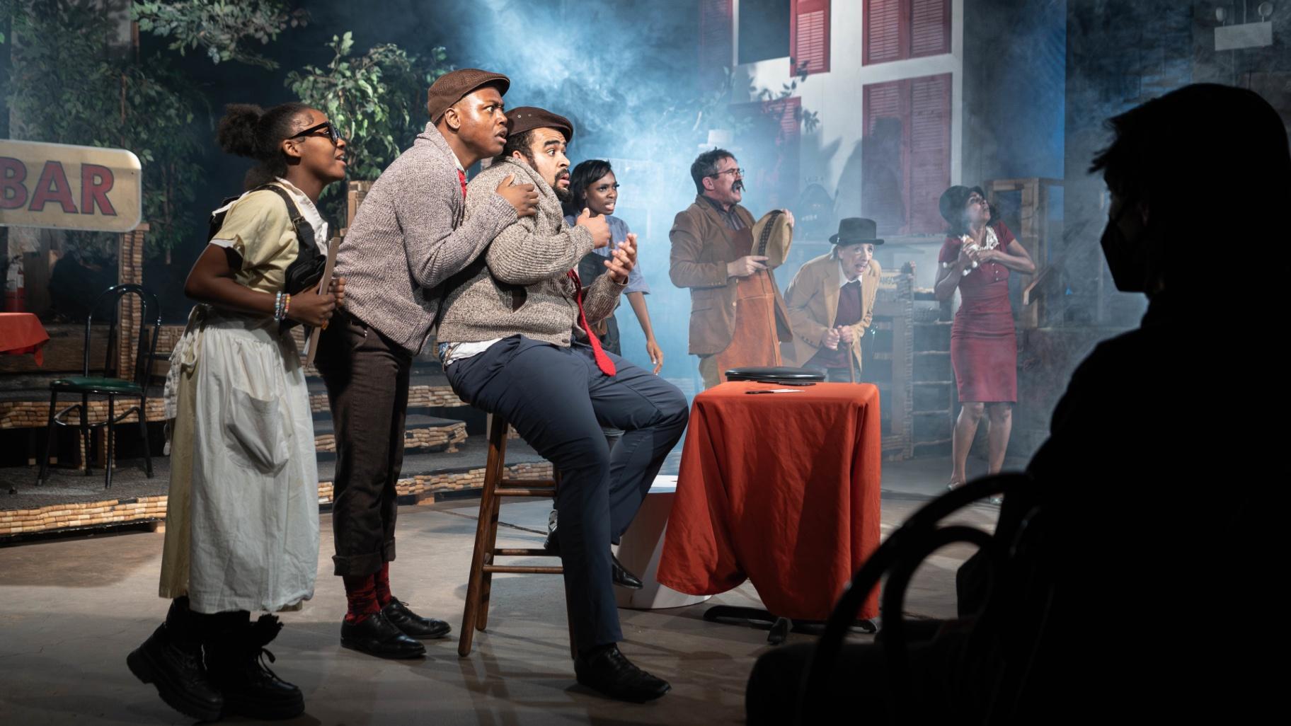 A still from Theatre Y’s production of “Rhinoceros.” (Karl Soderstrom)