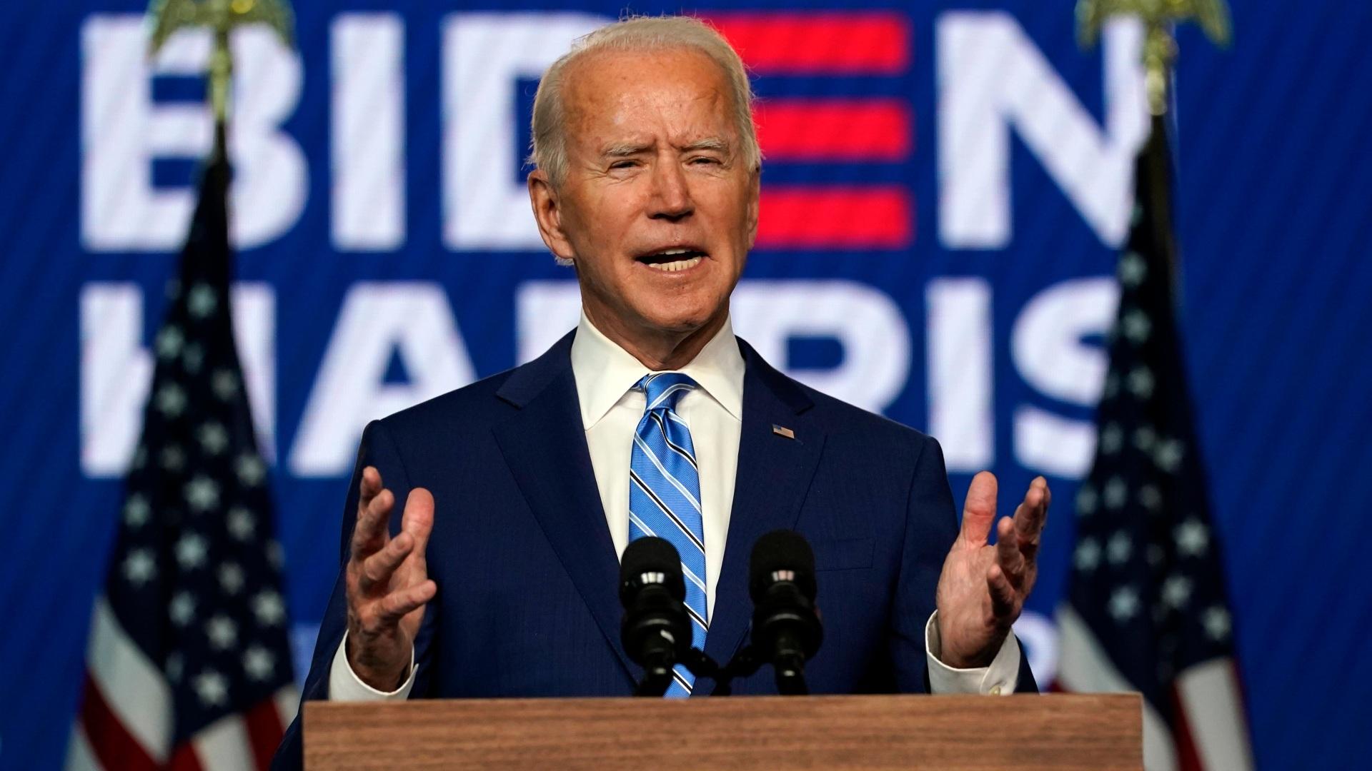 Democratic presidential candidate former Vice President Joe Biden speaks Wednesday, Nov. 4, 2020, in Wilmington, Del. (AP Photo / Carolyn Kaster)