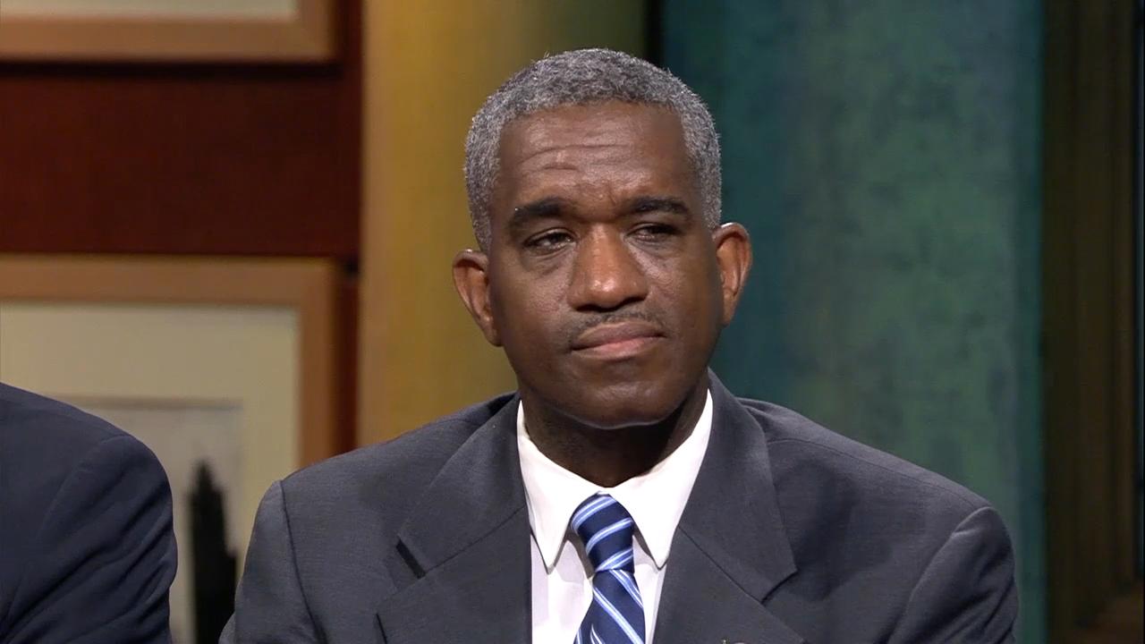 Ald. David Moore (17th Ward) appears on “Chicago Tonight” on Sept. 4, 2018. (WTTW News)