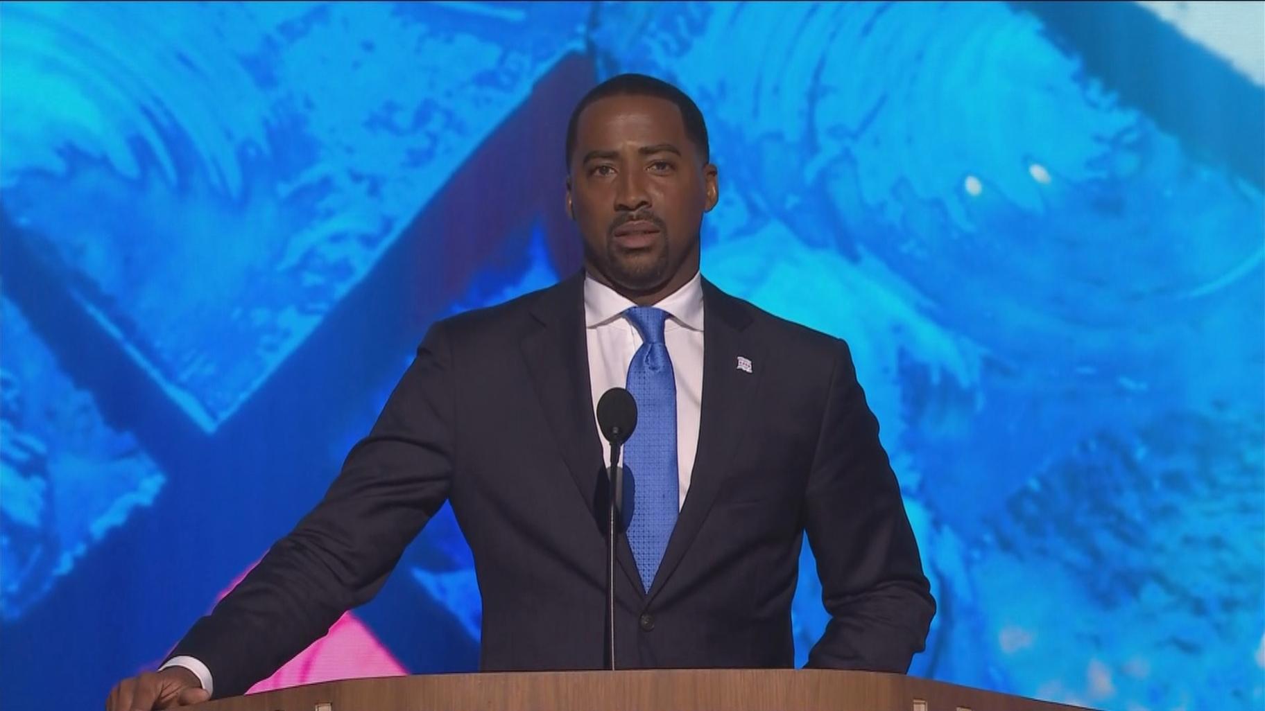 Ald. William Hall (6th Ward) speaks at the Democratic National Convention on Aug. 21, 2024. (WTTW News)