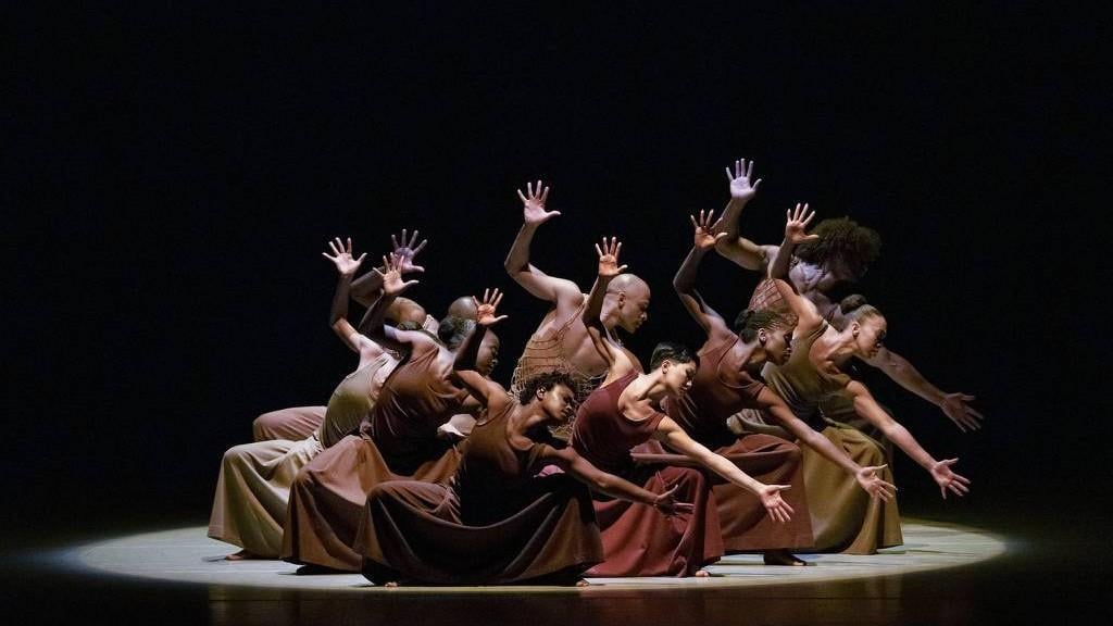The Alvin Ailey American Dance Theater performs “Revelations.” (Credit: Paul Kolnik)