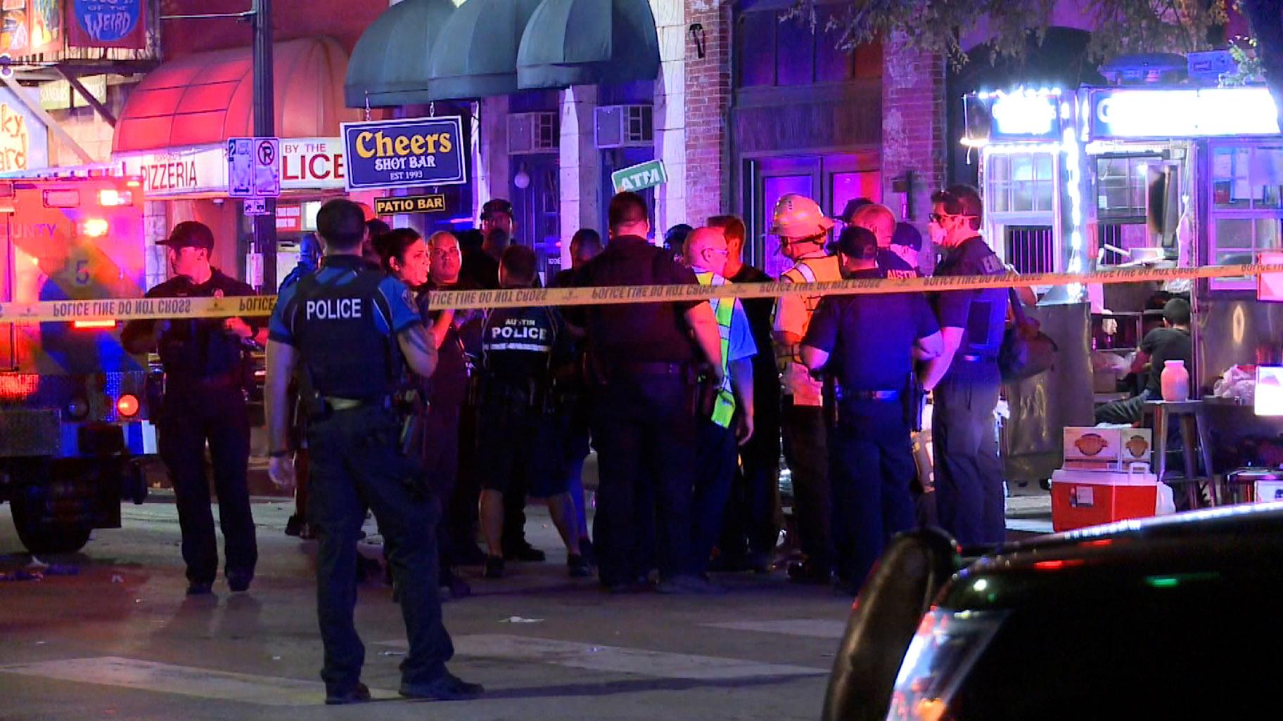 Downtown Austin, Texas, had a shooting with at least 13 victims. (Credit Metro Video Services, LLC.  Austin Division)