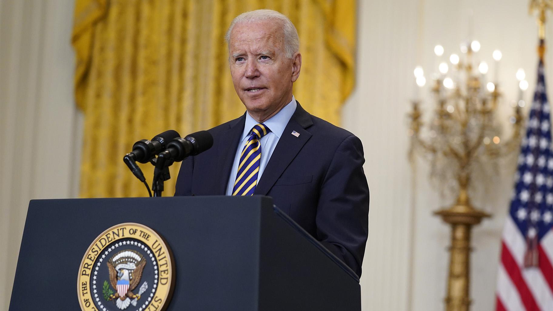 President Joe Biden speaks about the American troop withdrawal from Afghanistan, in the East Room of the White House, Thursday, July 8, 2021, in Washington. (AP Photo / Evan Vucci)