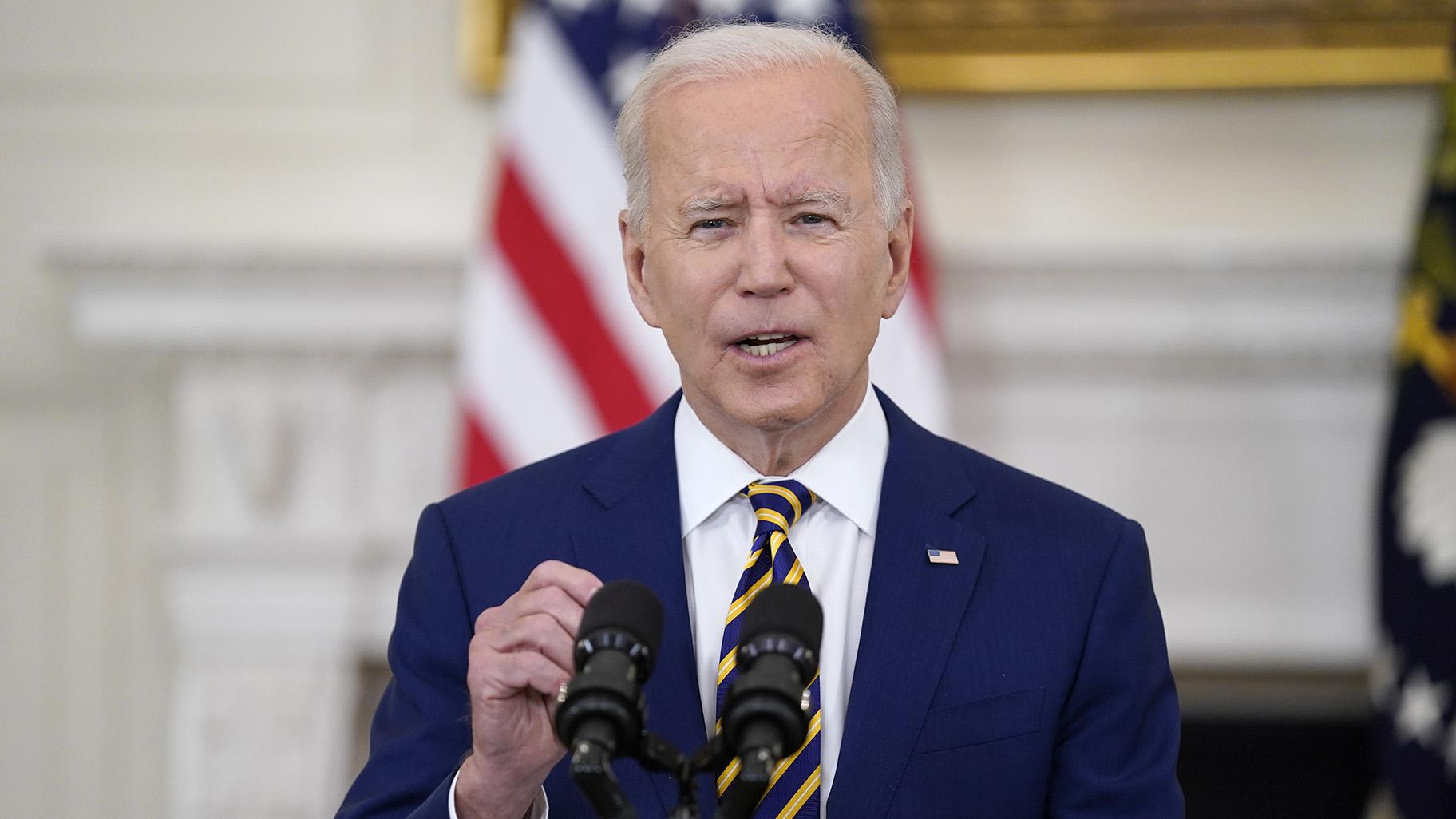 FILE - In this June 18, 2021, file photo, President Joe Biden speaks in the State Dining Room of the White House in Washington. (AP Photo / Evan Vucci, File)