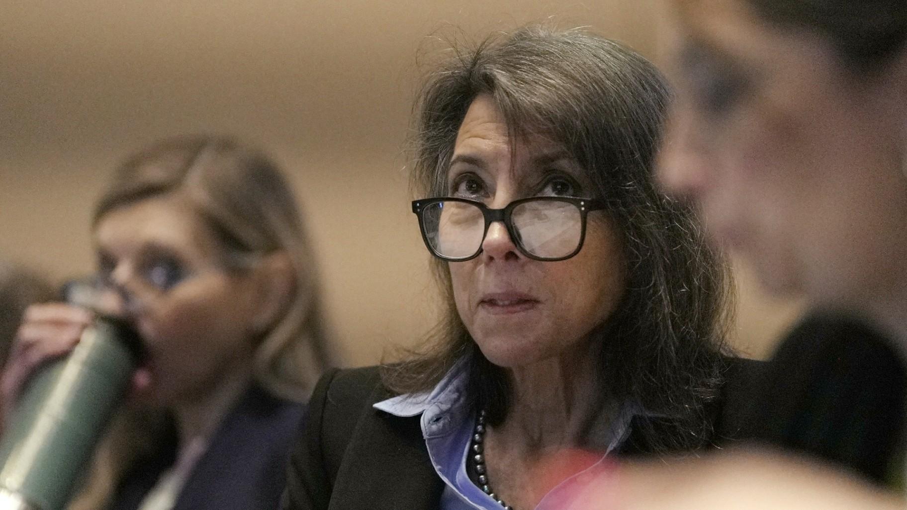 Lyn Redwood, a nurse practitioner who once ran the anti-vaccine group that Robert F. Kennedy Jr. founded, attends a meeting of the Advisory Committee on Immunization Practices at the Centers for Disease Control and Prevention in Atlanta on Thursday, June 26, 2025. (AP Photo / Shelby Lum)