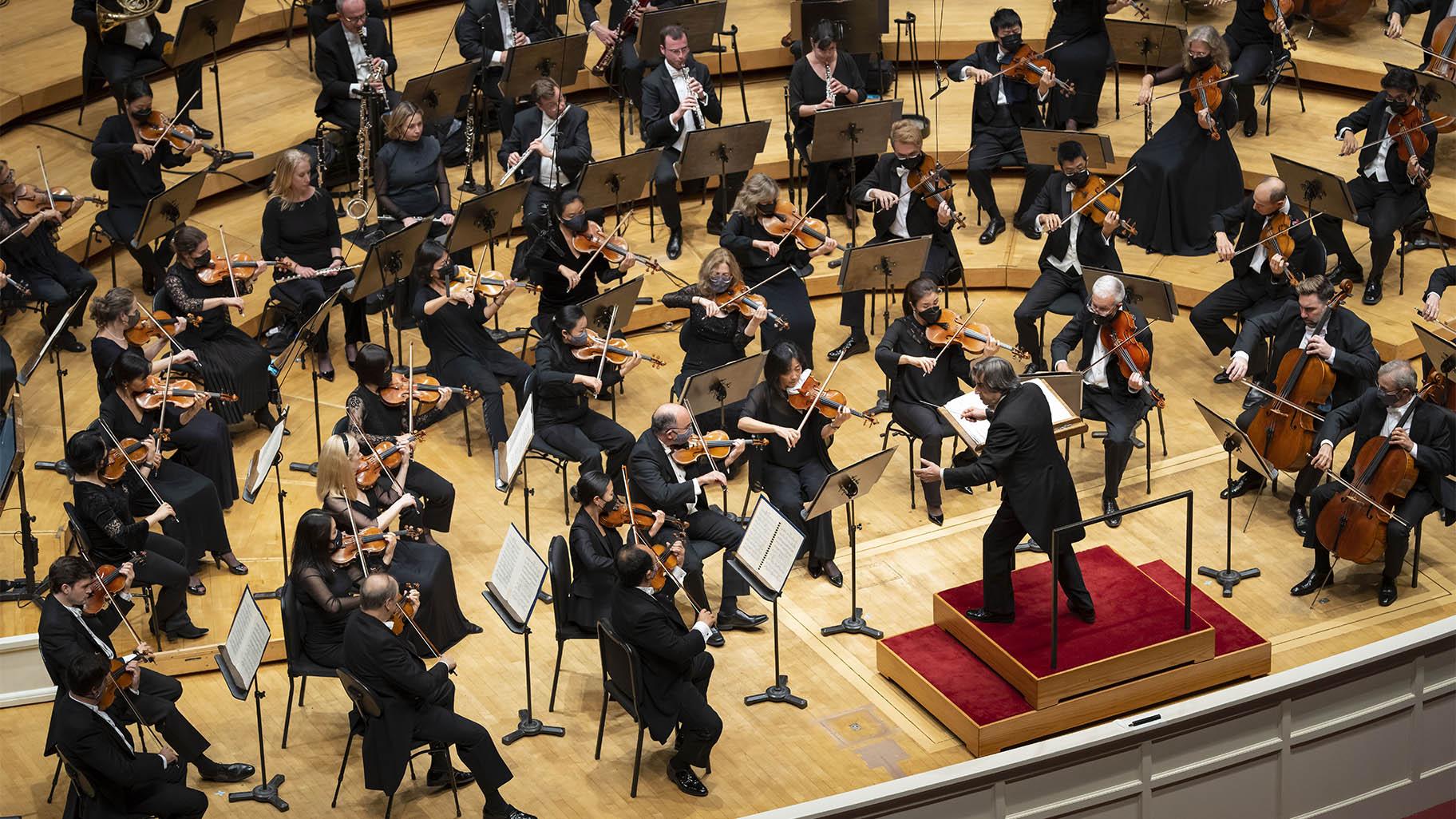 Music Director Riccardo Muti and the Chicago Symphony Orchestra perform Tchaikovsky’s Symphony No. 6 (Pathétique) as part of Muti’s final program in his fall 2021 residency. (Credit Todd Rosenberg Photography)