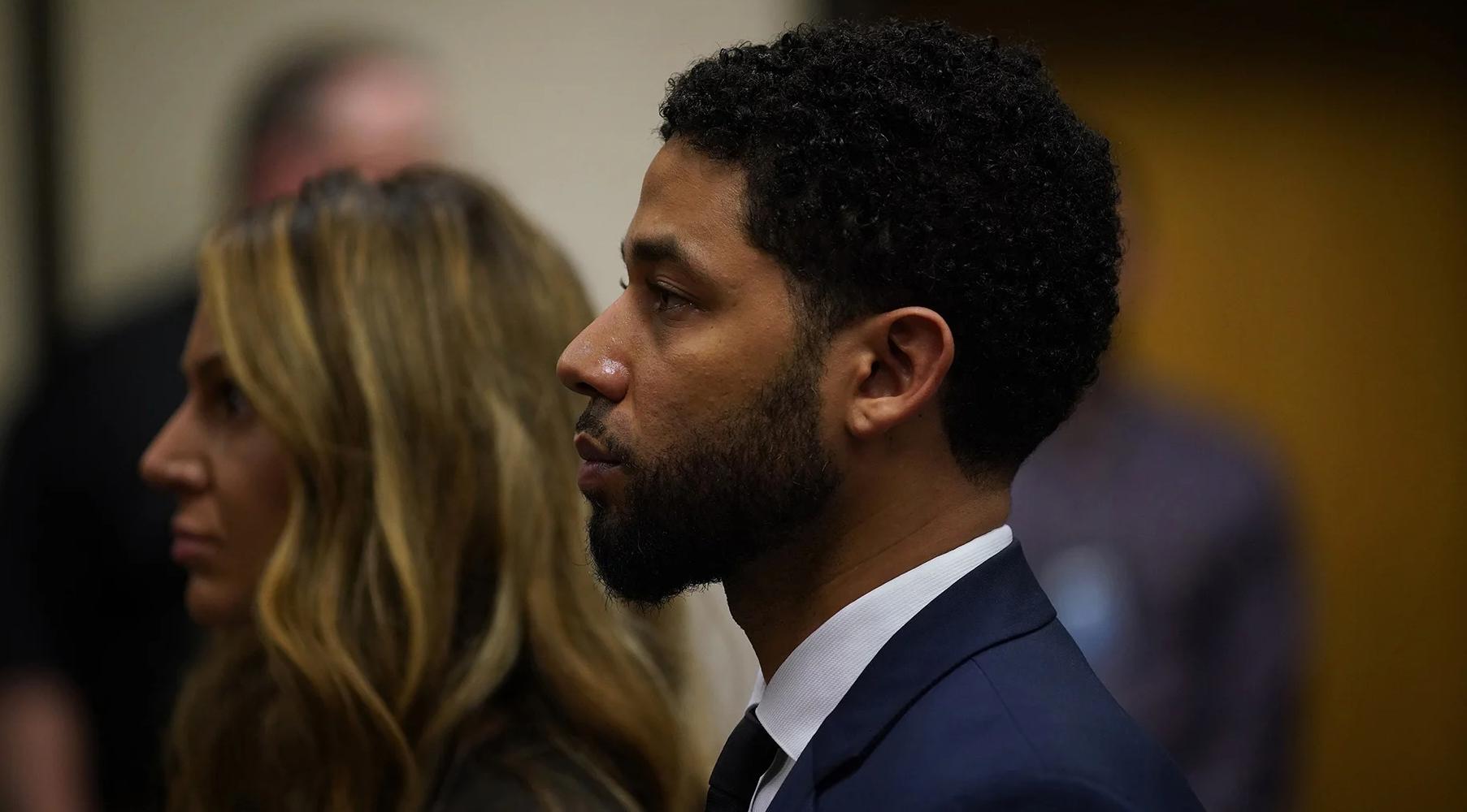 Jussie Smollett pleads not guilty at Leighton Criminal Court Building, Thursday, March 14, 2019. (E. Jason Wambsgans / Pool / Chicago Tribune)