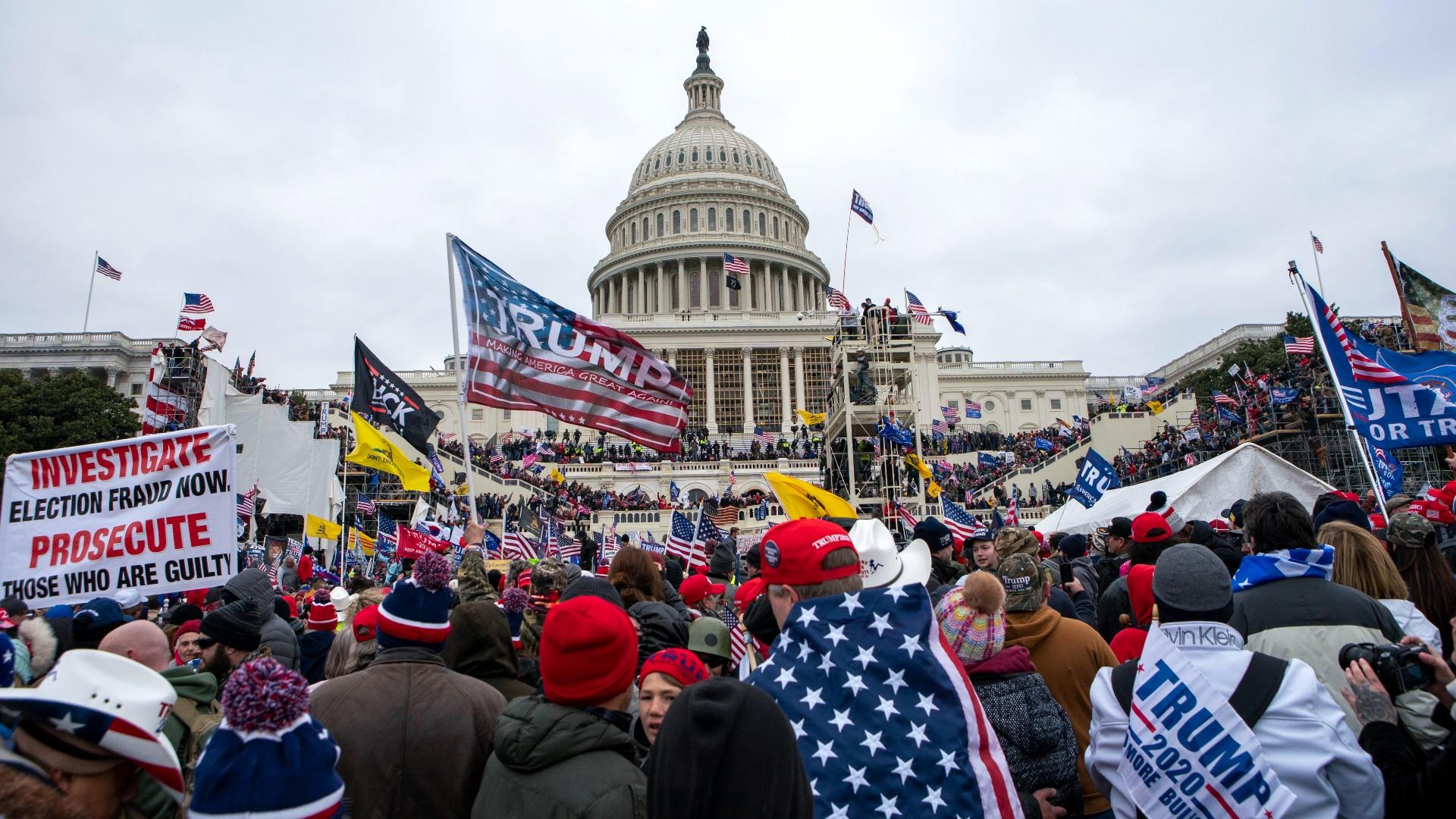 In this Jan. 6, 2021, file photo insurrections loyal to President Donald Trump rally at the U.S. Capitol in Washington. (AP Photo / Jose Luis Magana, File)