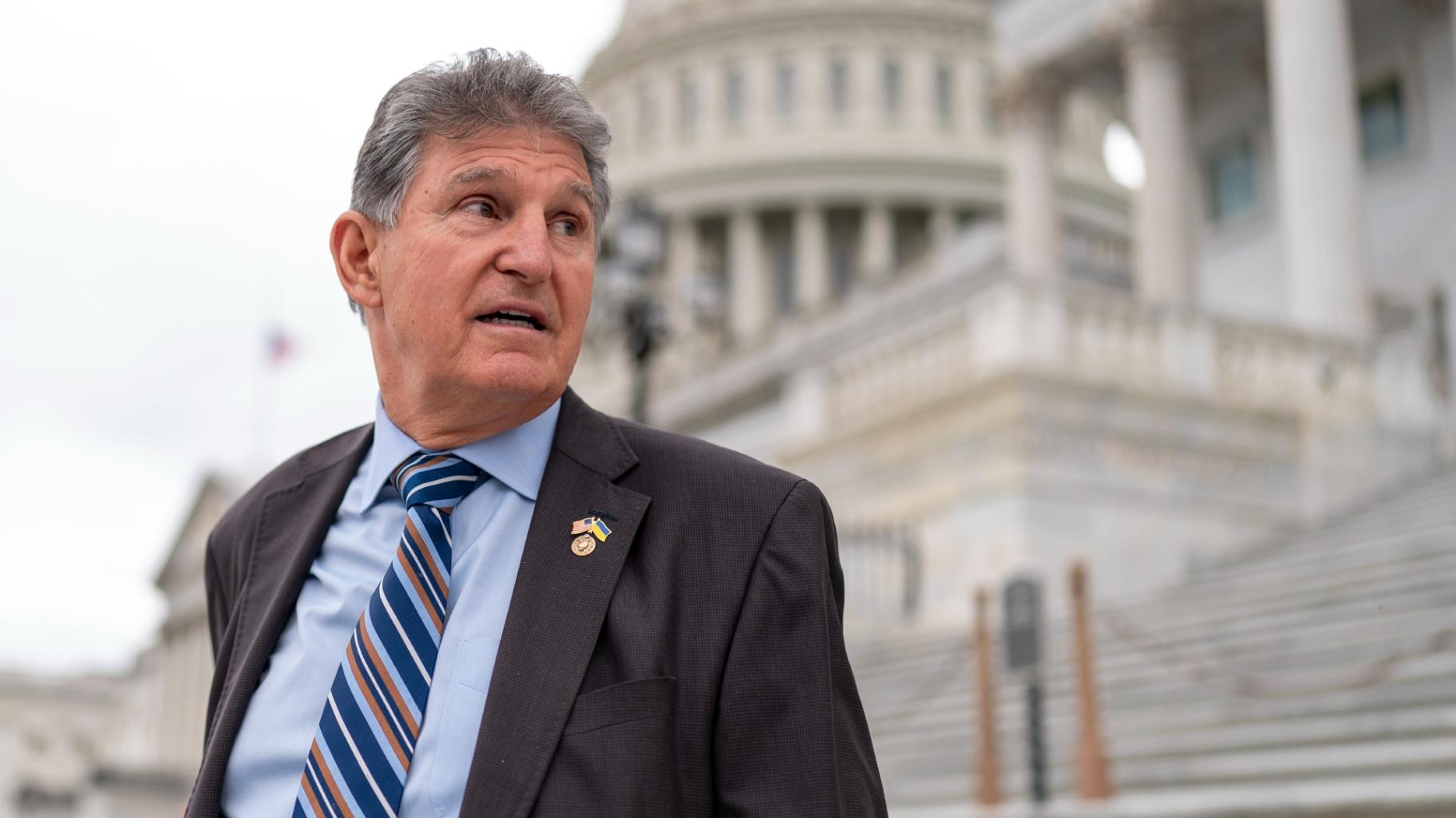 Sen. Joe Manchin, D-W.Va., departs as the Senate breaks for the Memorial Day recess, at the Capitol in Washington, May 26, 2022. (AP Photo / J. Scott Applewhite, File)