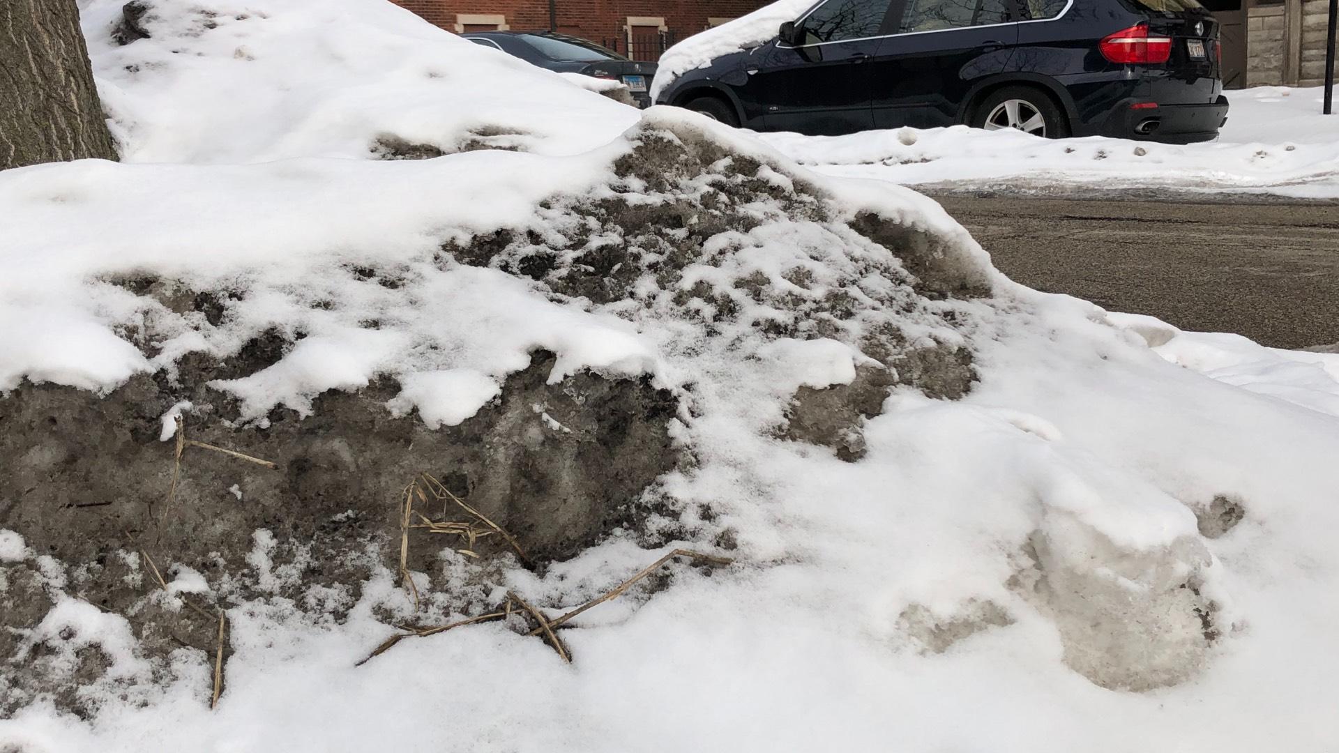 Dirty snow has more than an image problem. (Patty Wetli / WTTW News)