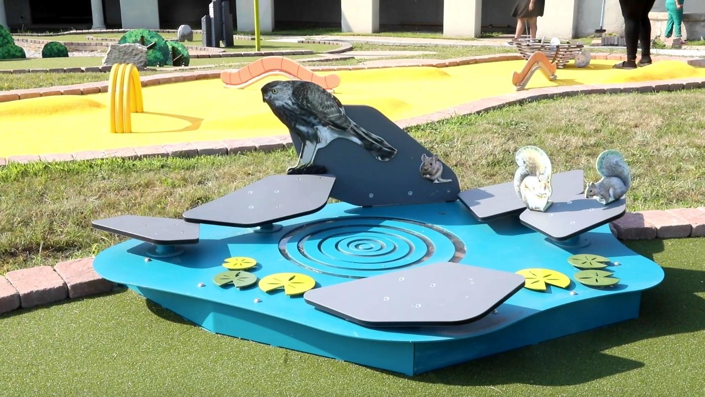 Each hole on the new Douglass 18 minigolf course represents a specific bird. (Courtesy of Douglass 18 Partners / Lincoln Park Zoo)