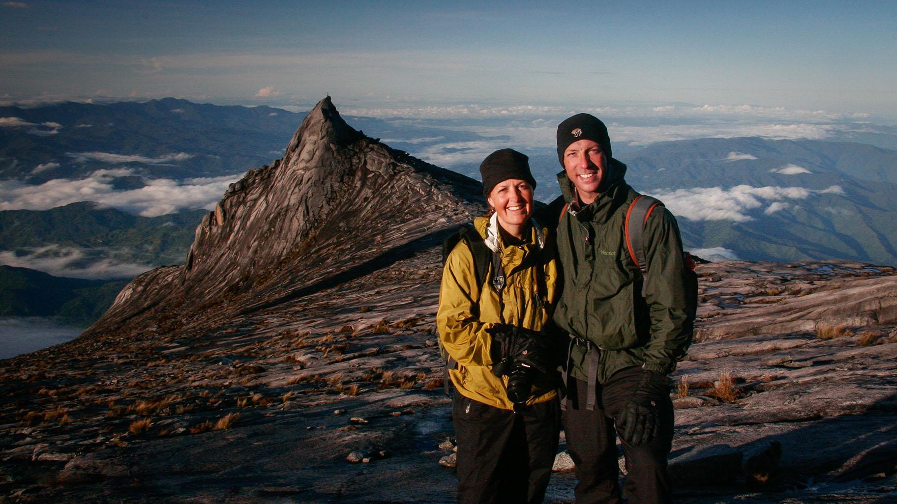 Alison Newberry and Matt Sparapani in Mount Kinabalu, Borneo. (Courtesy of Alison Newberry and Matt Sparapani)
