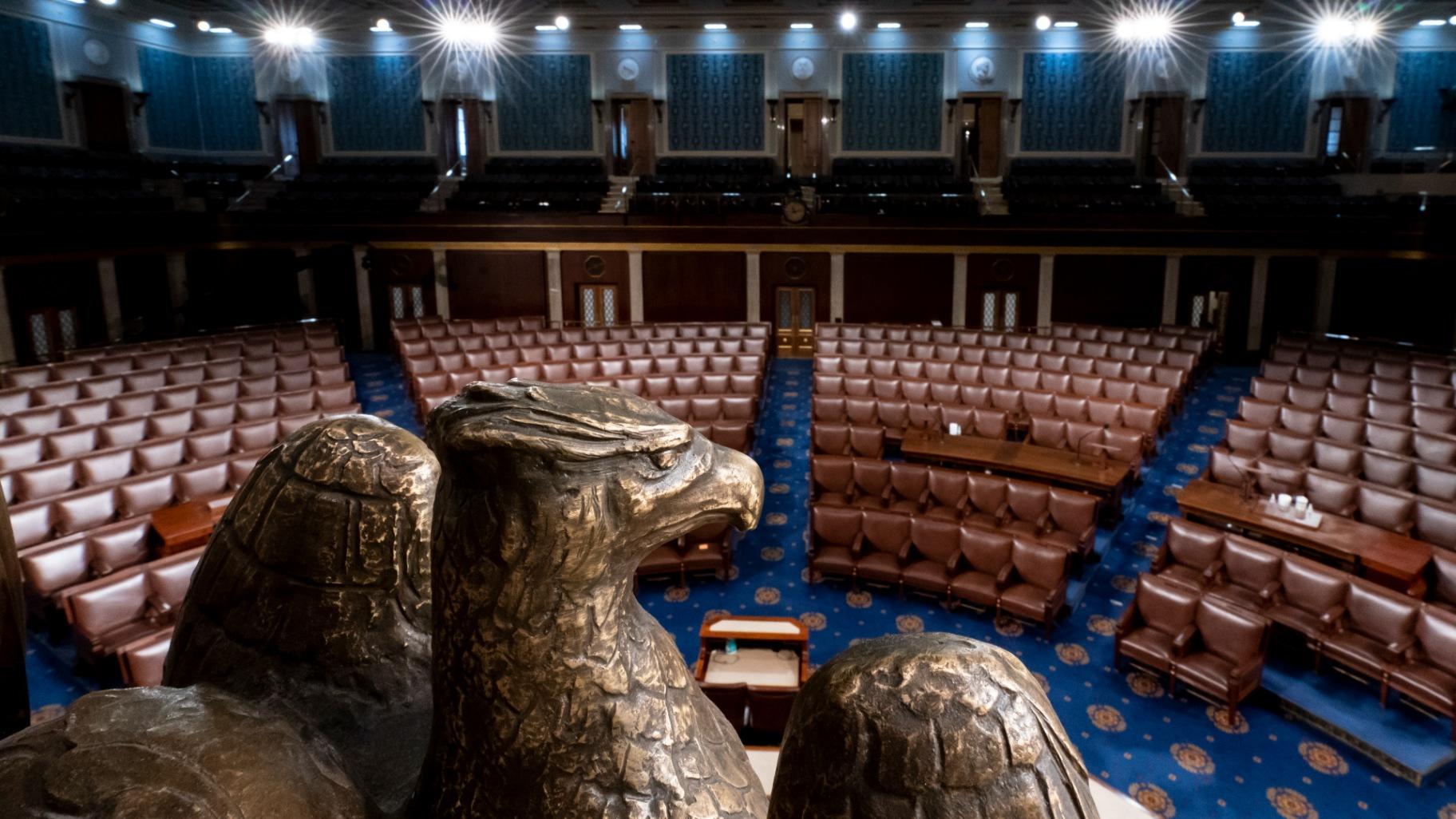 The chamber of the House of Representatives is seen at the Capitol in Washington, Monday, Feb. 28, 2022. (AP Photo / J. Scott Applewhite, File)