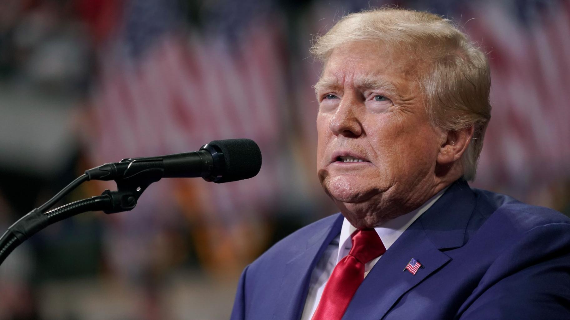 Former President Donald Trump speaks at a rally in Wilkes-Barre, Pa., Saturday, Sept. 3, 2022. (AP Photo / Mary Altaffer)