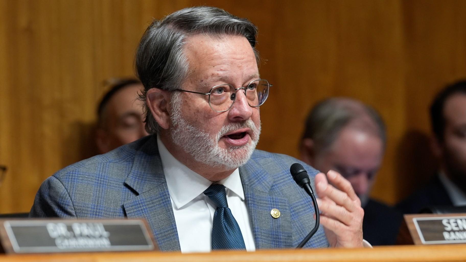 Ranking Member Gary Peters, D-Mich., speaks at the Senate Homeland Security and Governmental Affairs Committee confirmation hearing for South Dakota Gov. Kristi Noem, President-elect Donald Trump's nominee to be Secretary of Homeland Security, at the Capitol in Washington, Jan. 17, 2025. (AP Photo / Susan Walsh, File) Ranking Member Gary Peters, D-Mich., speaks at the Senate Homeland Security and Governmental Affairs Committee confirmation hearing for South Dakota Gov. Kristi Noem, President-elect Donald Trump's nominee to be Secretary of Homeland Security, at the Capitol in Washington, Jan. 17, 2025. (AP Photo / Susan Walsh, File)