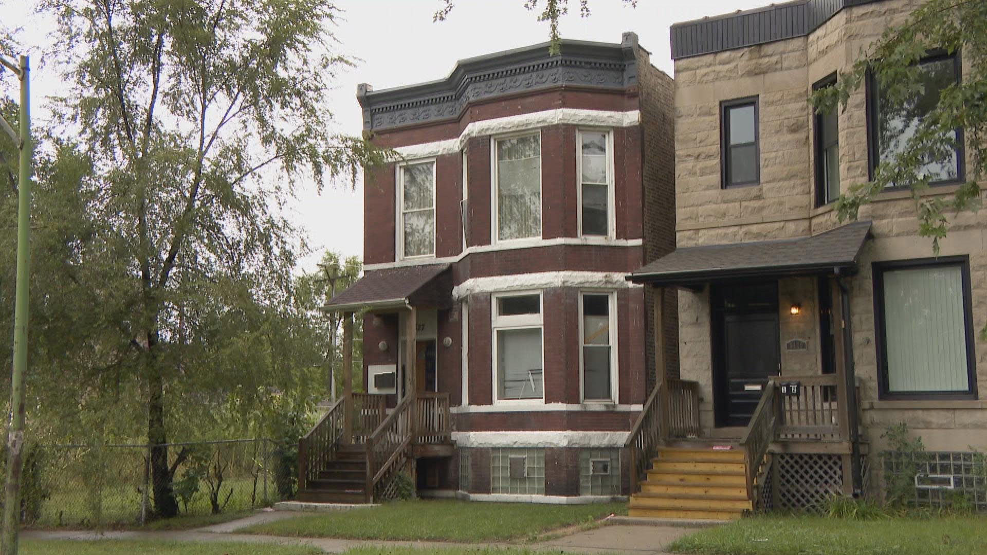 The former home of Emmett Till and his mother, Mamie Till-Mobley, at 6427 S. St. Lawrence Ave. in Chicago’s Woodlawn community. (WTTW News)