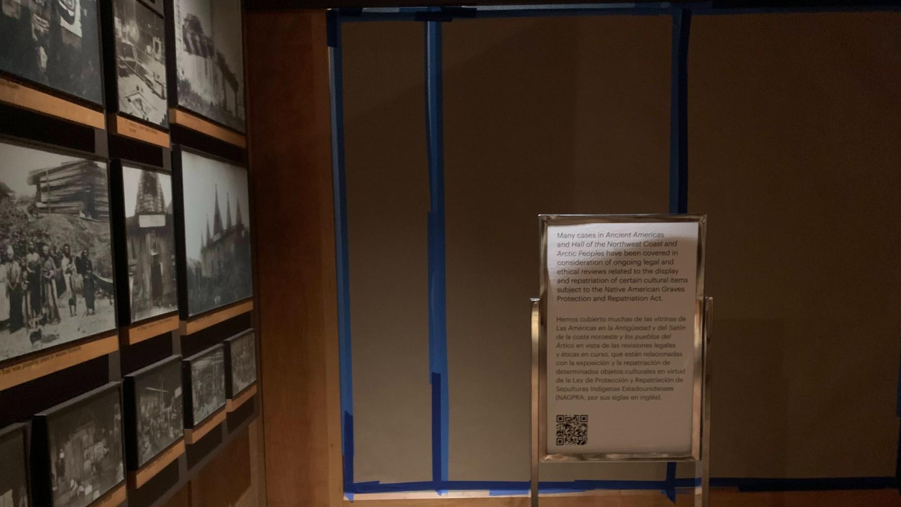Covered display at the Field Museum on Jan. 31, 2024. (WTTW News / Eunice Alpasan)