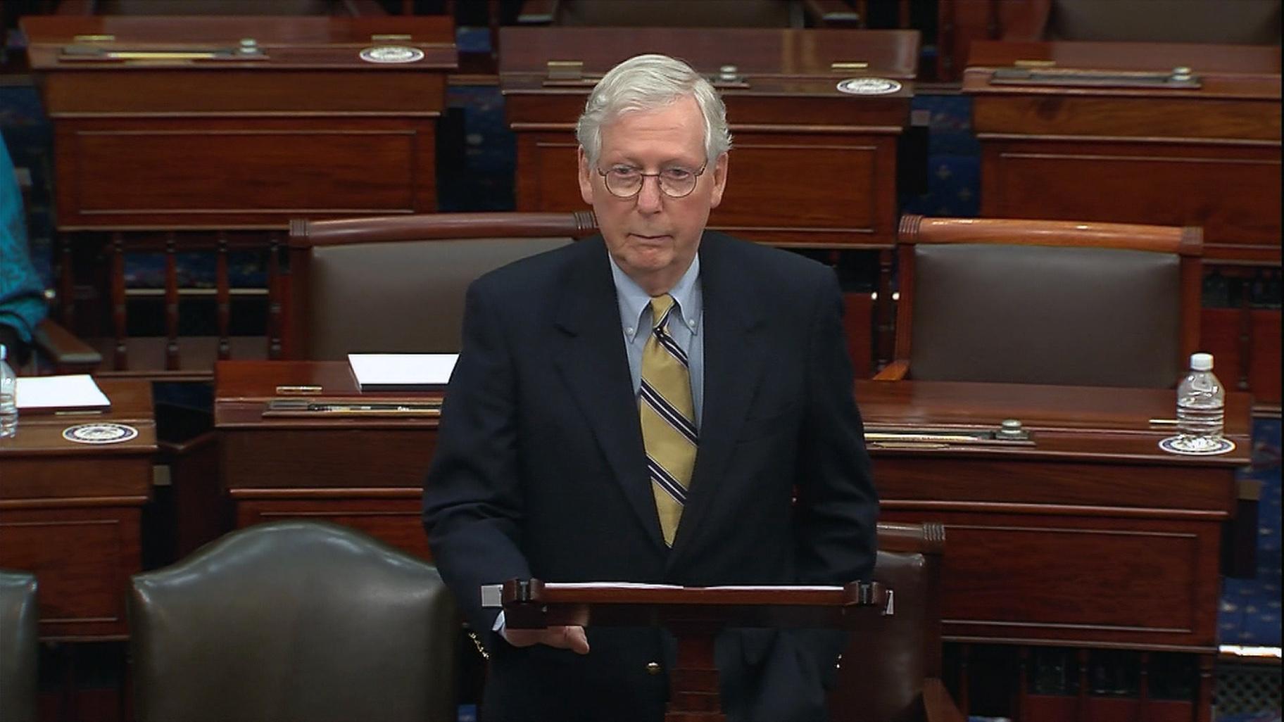 Senate minority leader Mitch McConnell has said ending the filibuster would bring a “nuclear winter” on the Senate floor. (WTTW News)