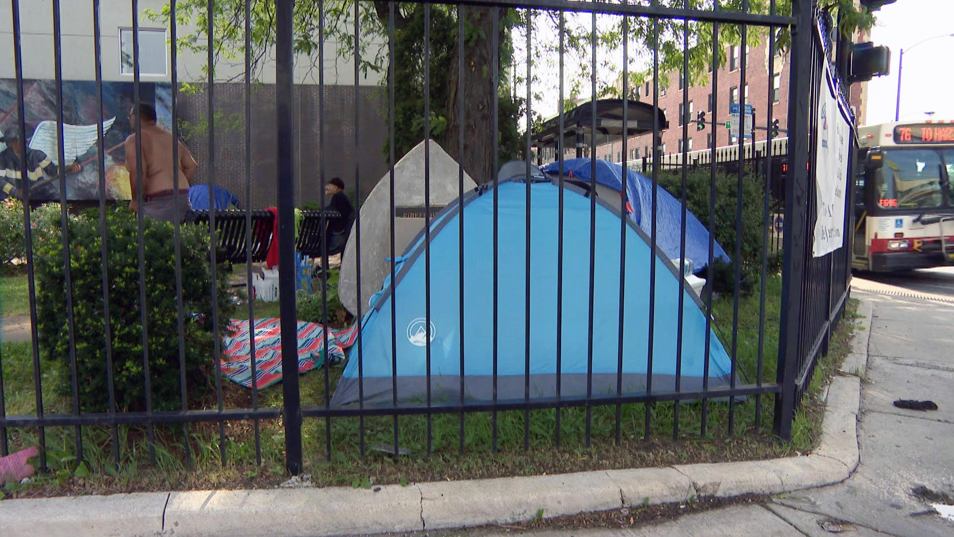 Fireman’s Park in the Avondale neighborhood of Chicago. (WTTW News)