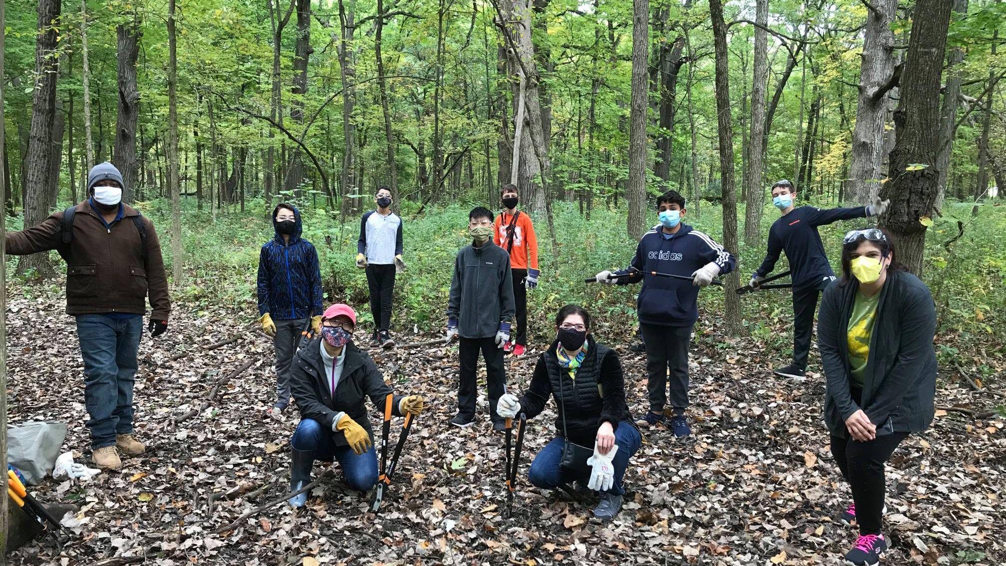 Cook County Forest Preserve stewardship days have looked different during the coronavirus pandemic. (Forest Preserve District of Cook County / Facebook)