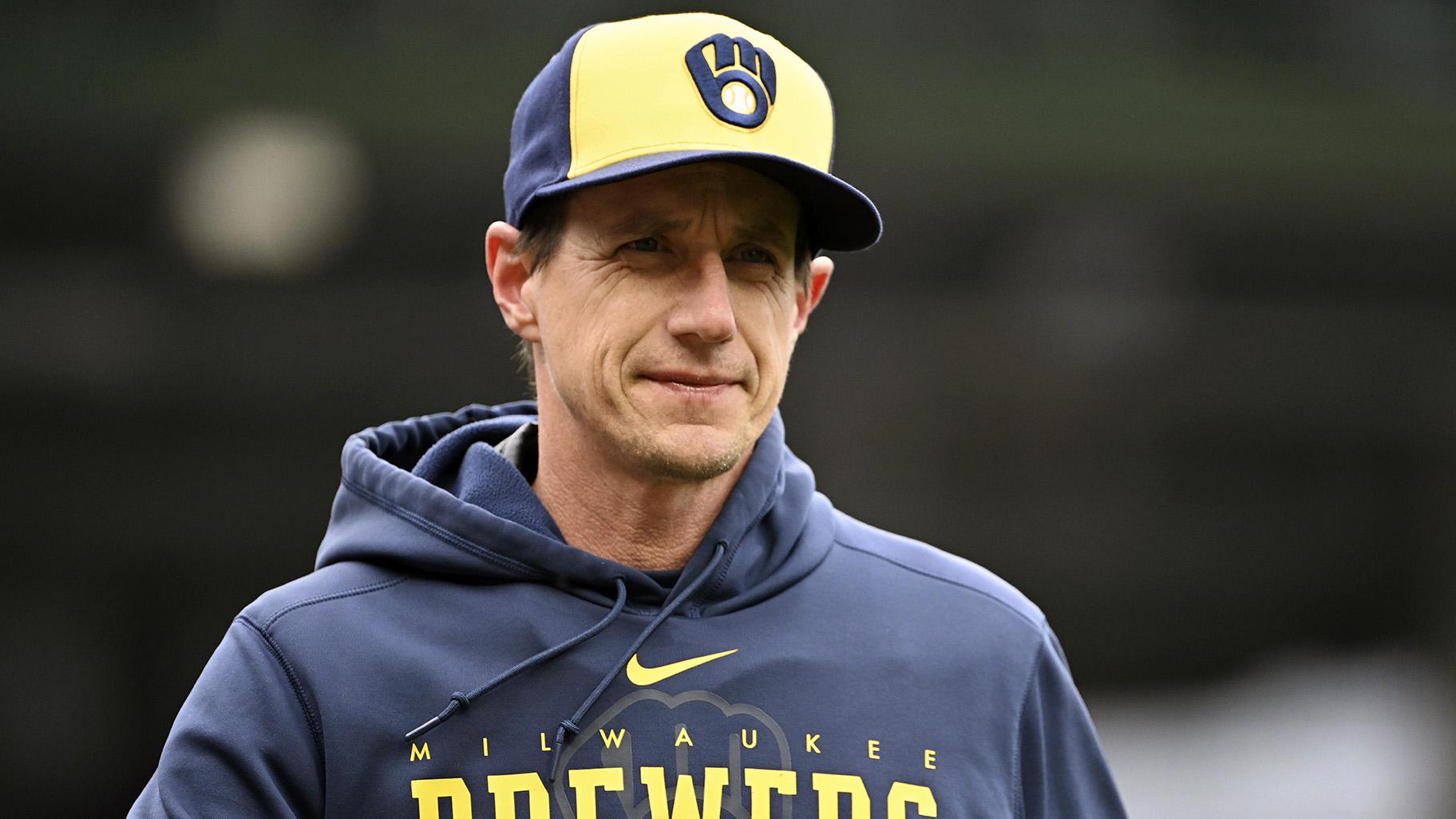Milwaukee Brewers manager Craig Counsell looks on before a baseball game against the Chicago Cubs, Saturday, April 1, 2023, in Chicago. (AP Photo / Quinn Harris, File)