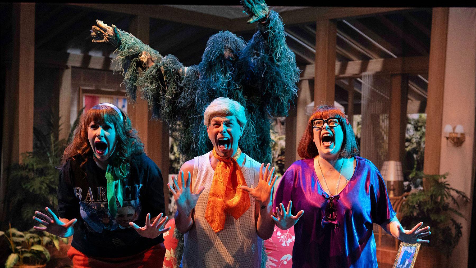 “The Golden Girls Meet the Skooby Don’t Gang: The Mystery of the Haunted Bush” from Hell in a Handbag Productions runs through Nov. 3. (Credit: Rick Aguilar Studios)