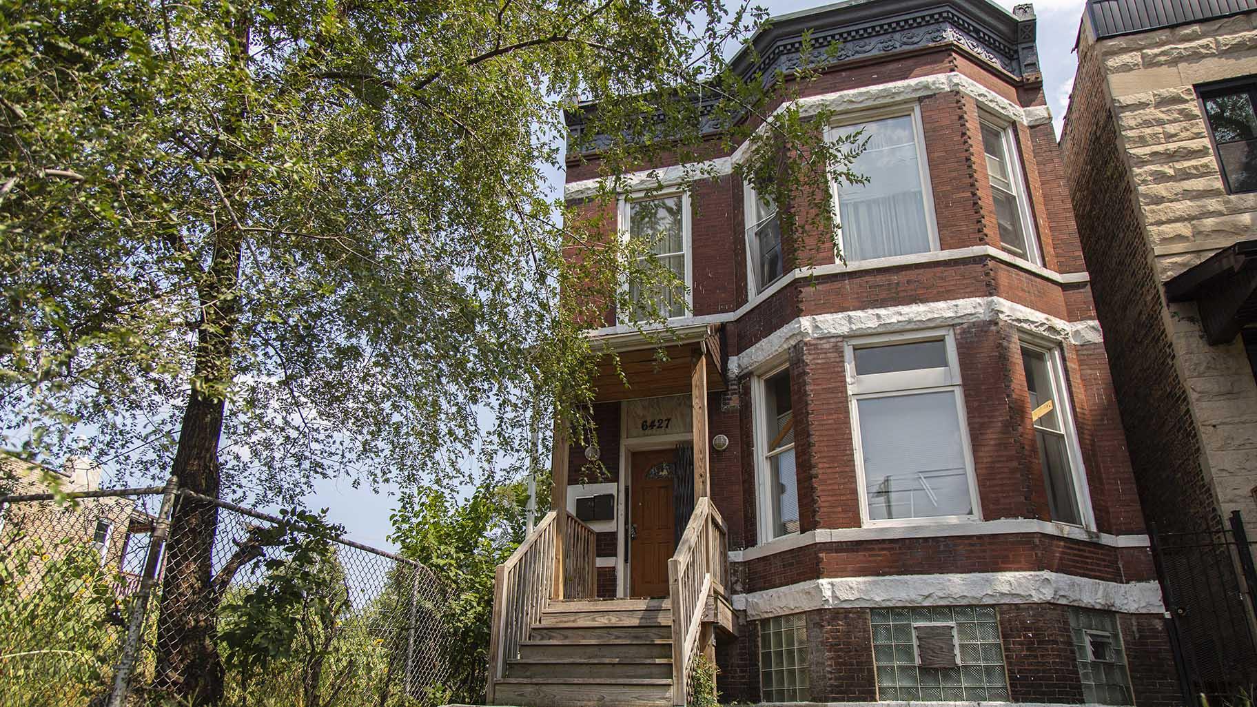 In this Aug. 26, 2020 file photo, the former home of Emmett and Mamie Till at 6427 S St. Lawrence Avenue is pictured in the West Woodlawn neighborhood of Chicago. (Anthony Vazquez / Chicago Sun-Times via AP, File)