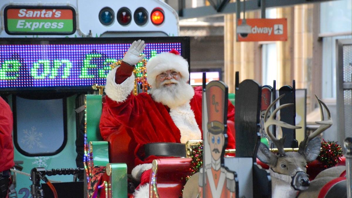 Riders won't be able to board the Holiday Train, but Santa's still coming. (Courtesy of Chicago Transit Authority)