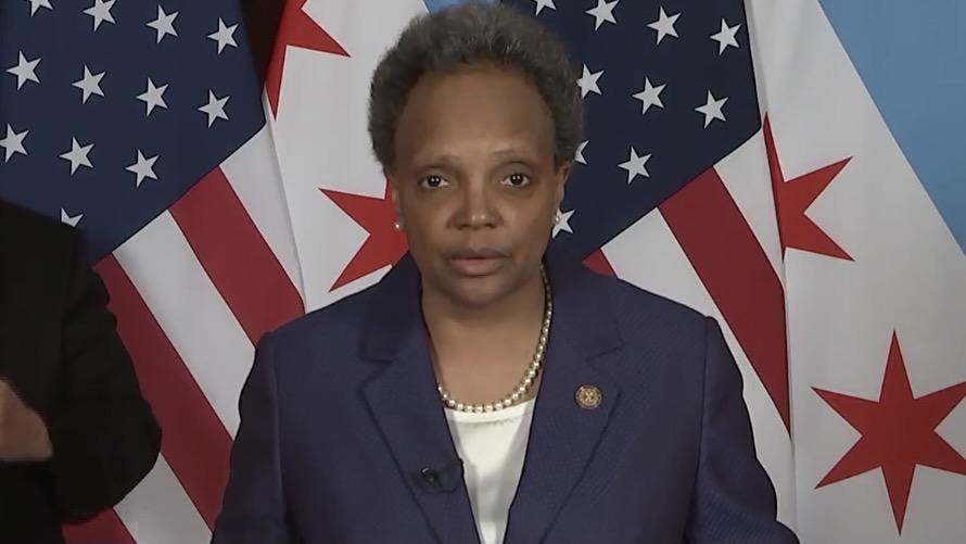 Mayor Lori Lightfoot addresses the city Friday, March 19, 2021 to mark the anniversary of the COVID-19 pandemic. (Chicago Mayor's Office)
