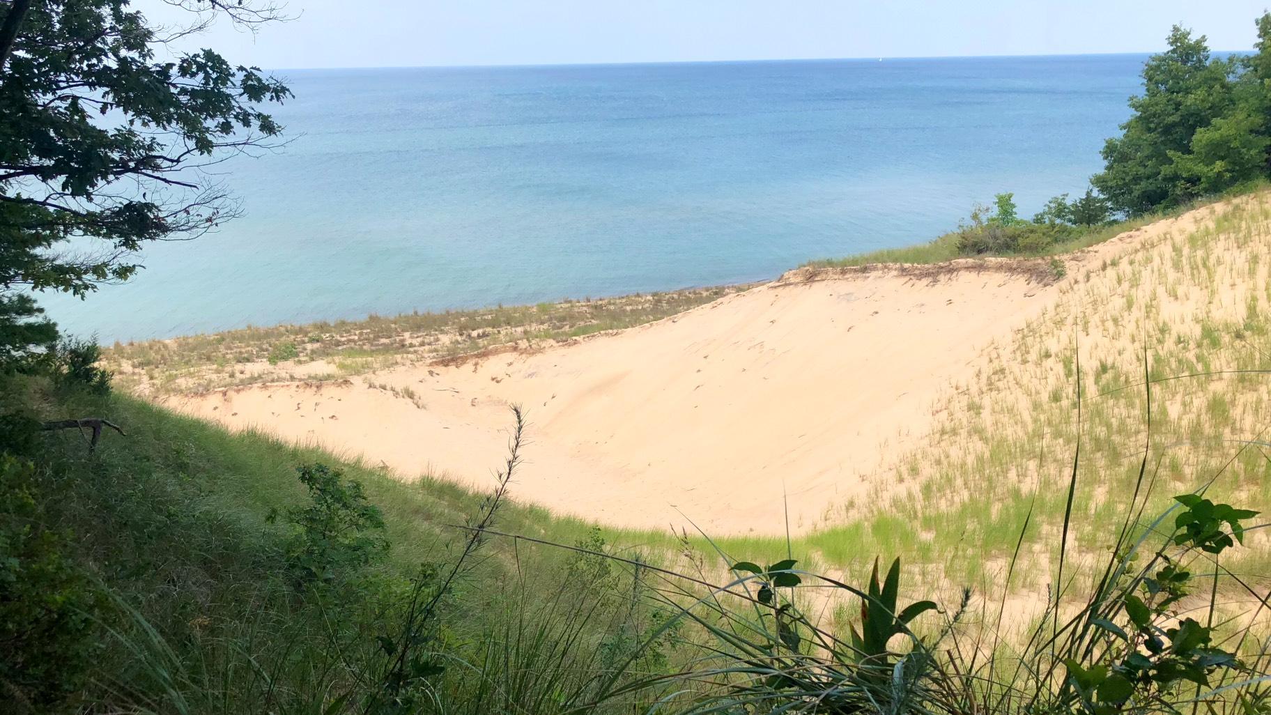 View of Lake Michigan at Indiana Dunes National Park. (Patty Wetli / WTTW News)