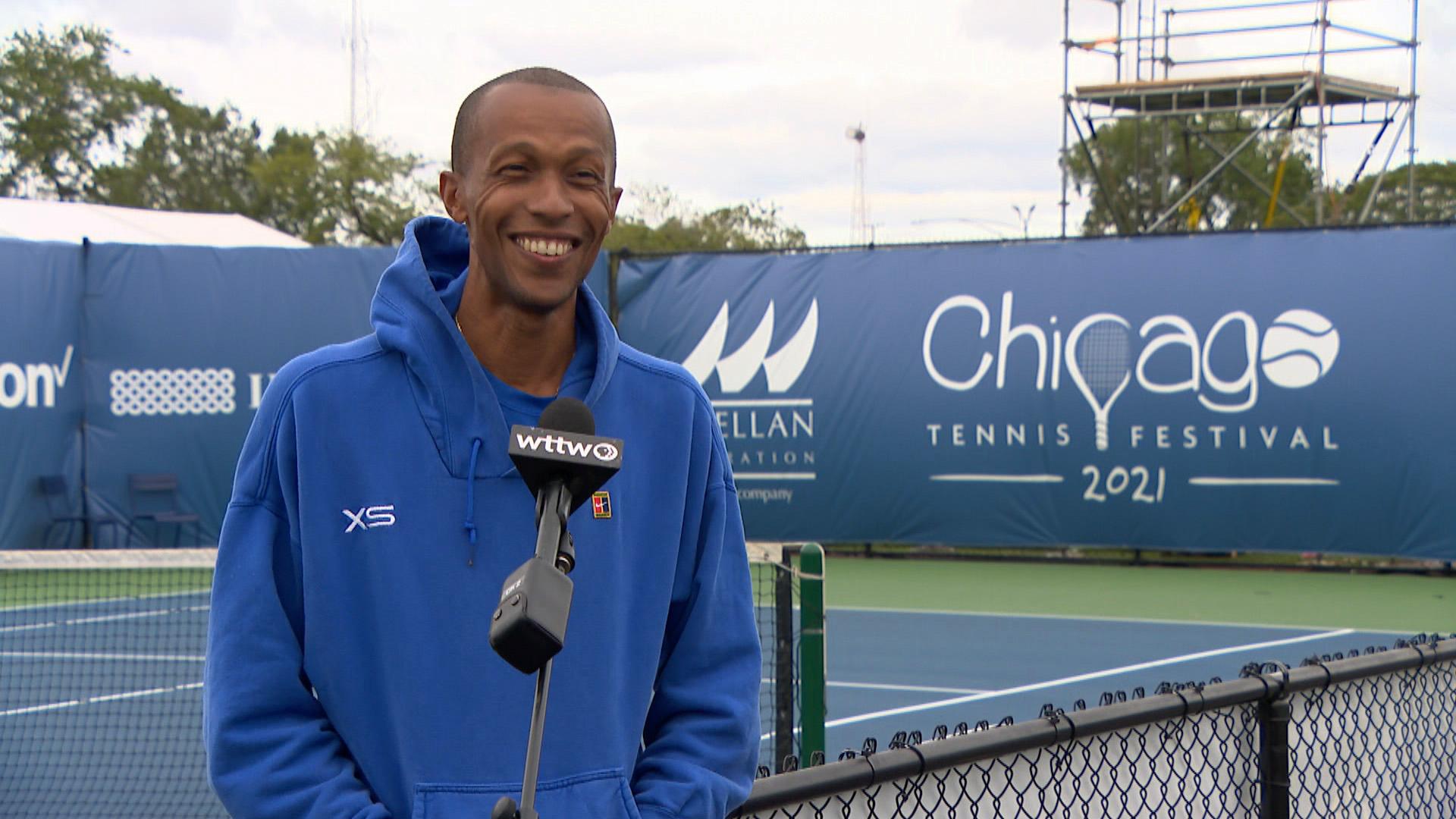 Kamau Murray, founder of the XS Tennis and Education Foundation. (WTTW News)
