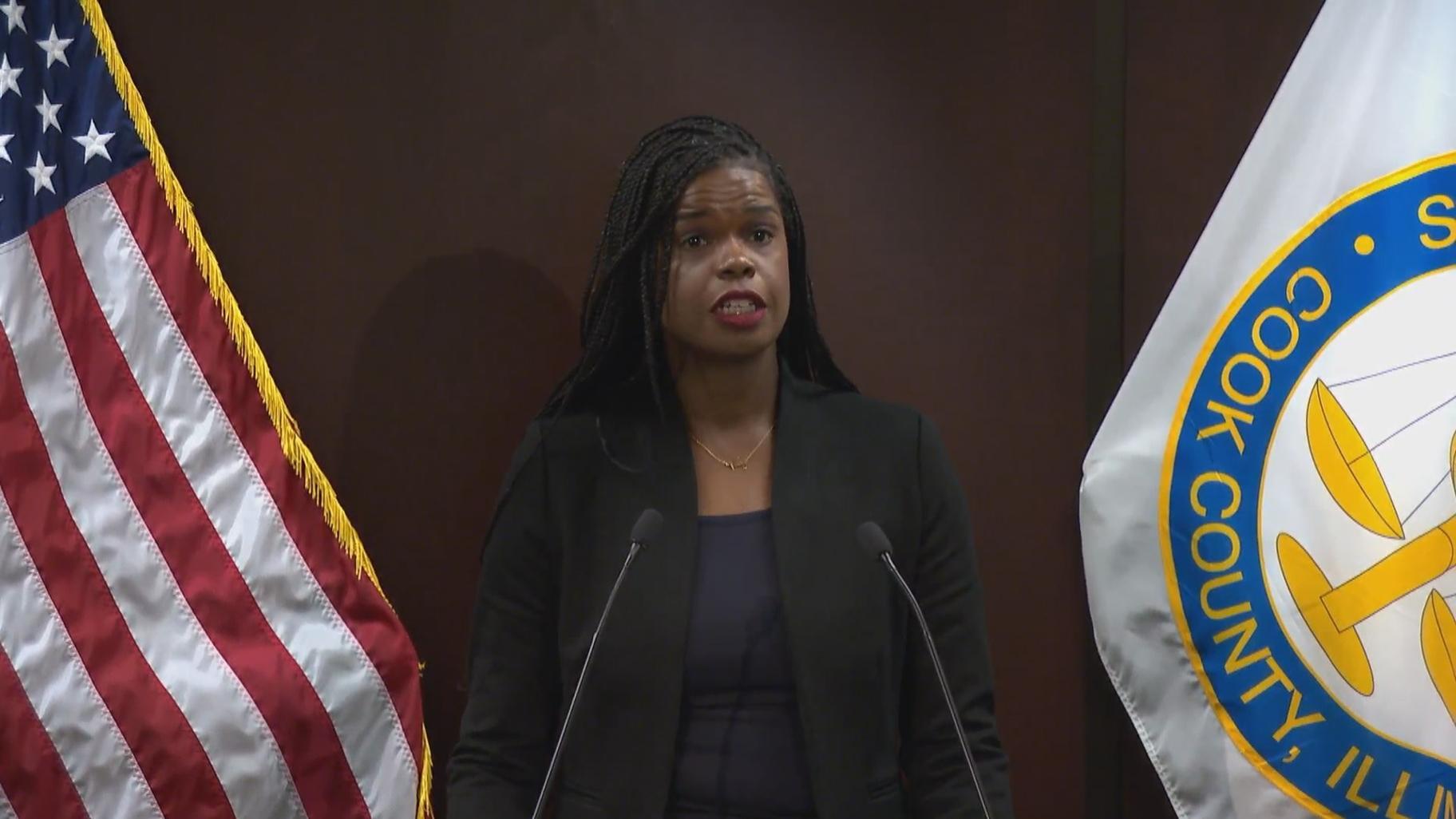 Cook County State’s Attorney Kim Foxx speaks during a press conference on Aug. 9, 2022. (WTTW News)