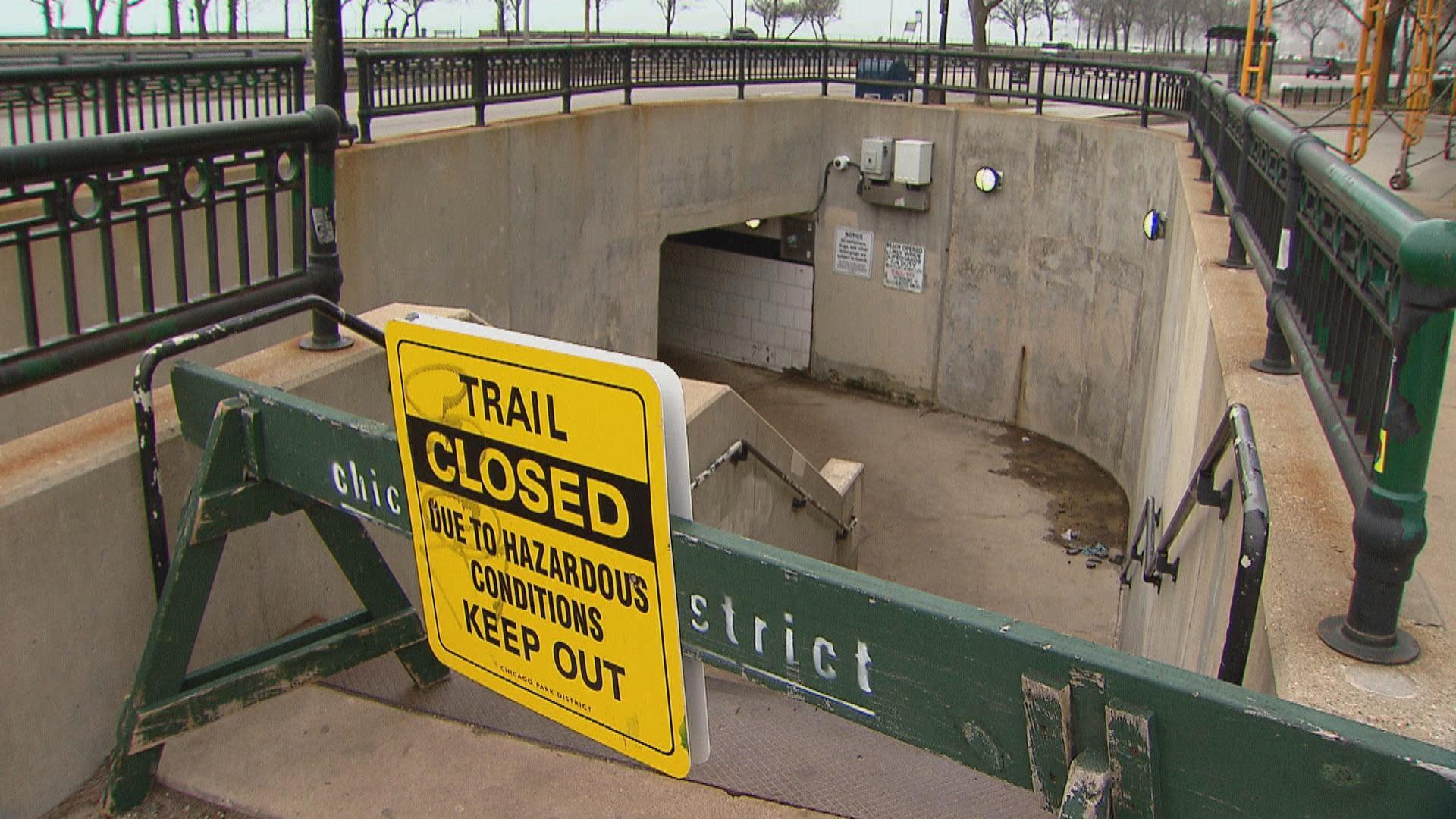 Chicago’s lakefront trail has been closed since March 26. (WTTW News)