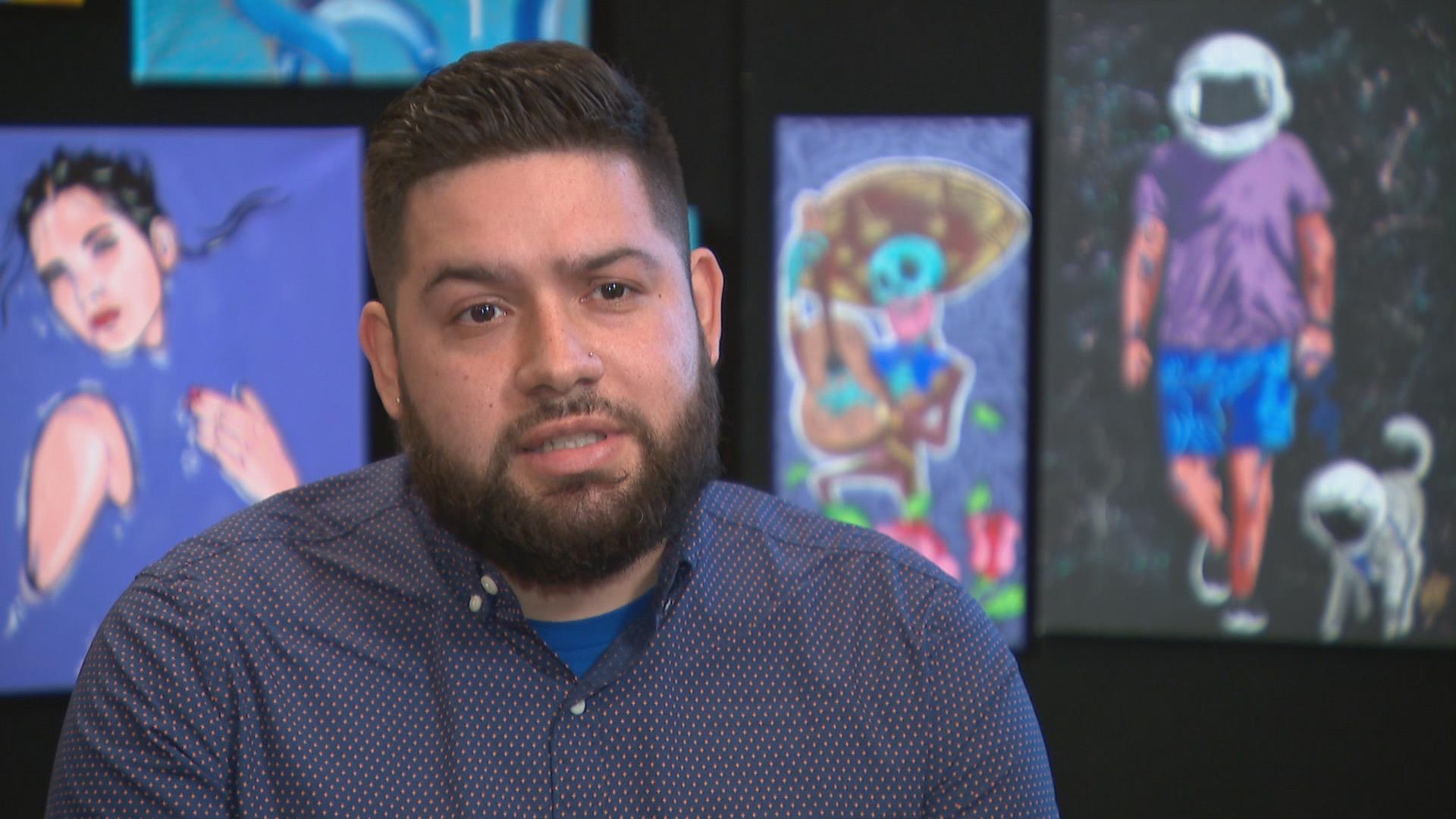 Chicago artist Armando Rios — aka Mr. Barbudos. (WTTW News)