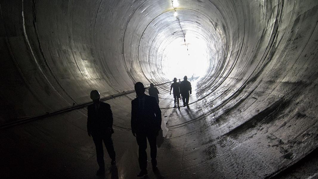 A section of the MWRD's Deep Tunnel. (Metropolitan Water Reclamation District of Greater Chicago / Facebook)