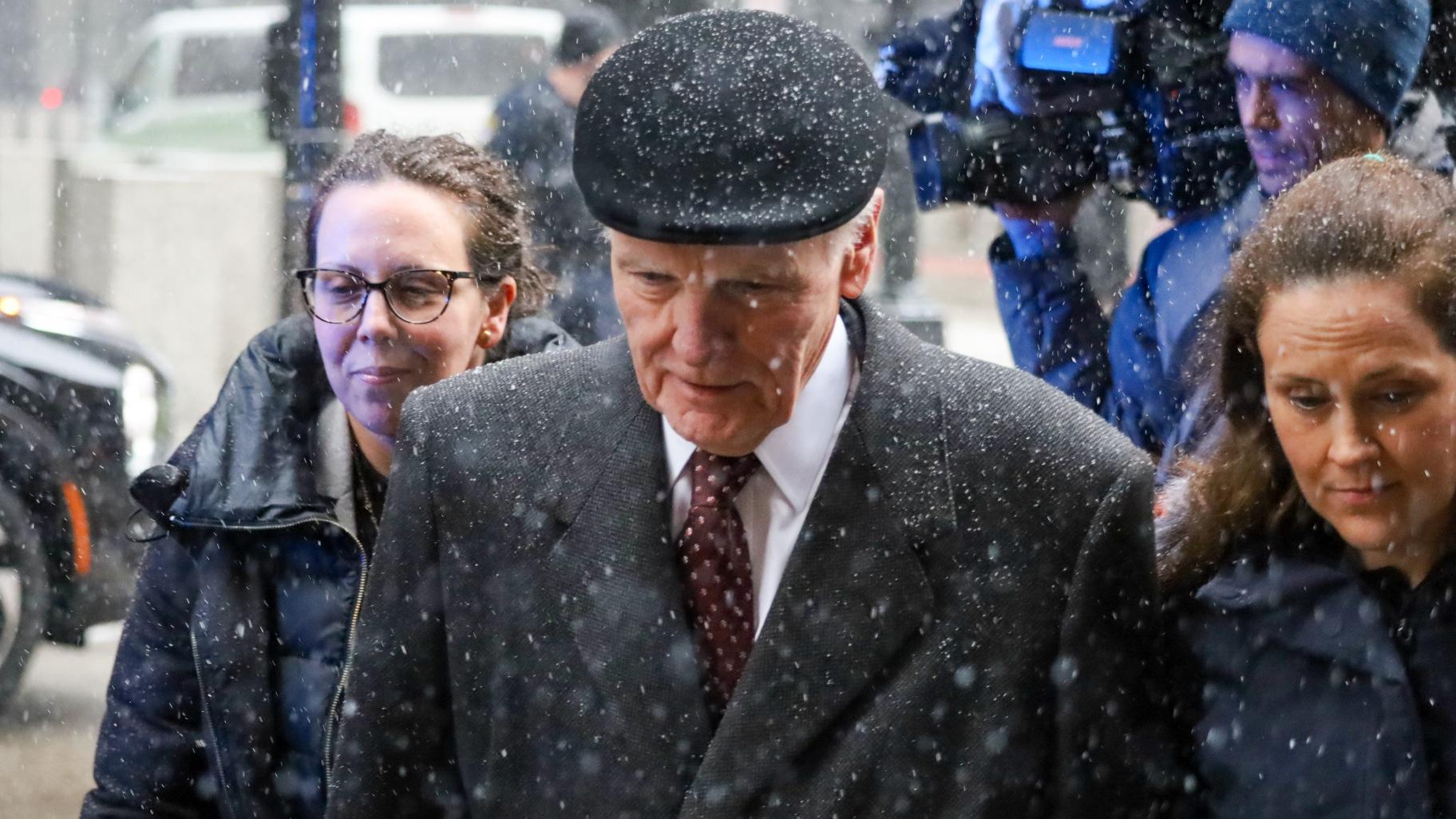 Former Illinois House Speaker Michael Madigan leaves the Dirksen Federal Courthouse in Chicago on Wednesday, Feb. 12, 2025,. (Andrew Adams / Capitol News Illinois)