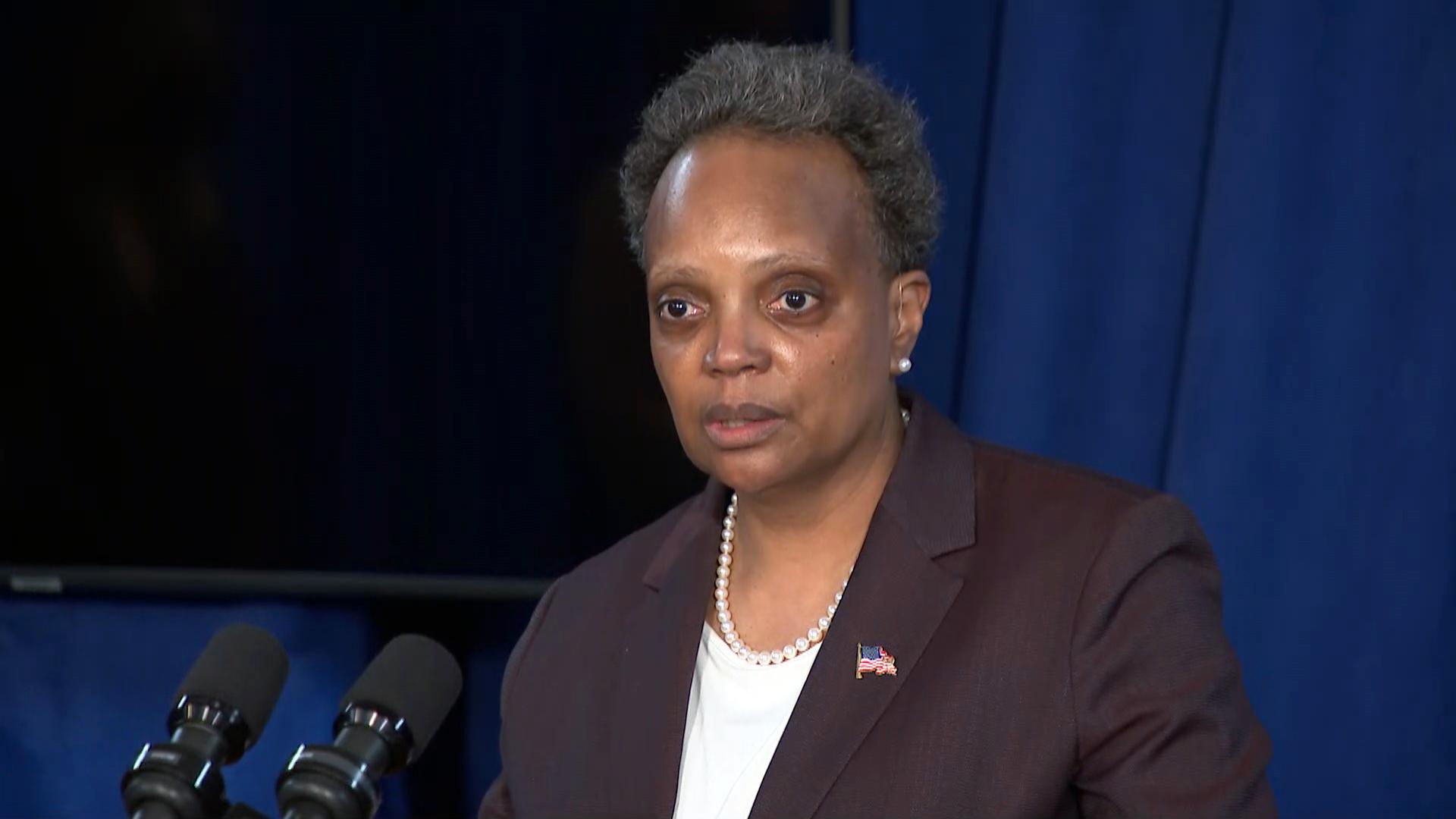 Chicago Mayor Lori Lightfoot announces that all Chicagoans will be eligible for the COVID-19 vaccine as of April 19 at a news conference on April 6, 2021. (WTTW News)