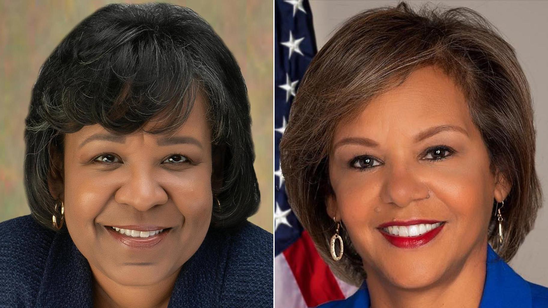 Ald. Michelle Harris (8th Ward), left, and U.S. Rep. Robin Kelly (D-Chicago). (Courtesy of Harris and Kelly)