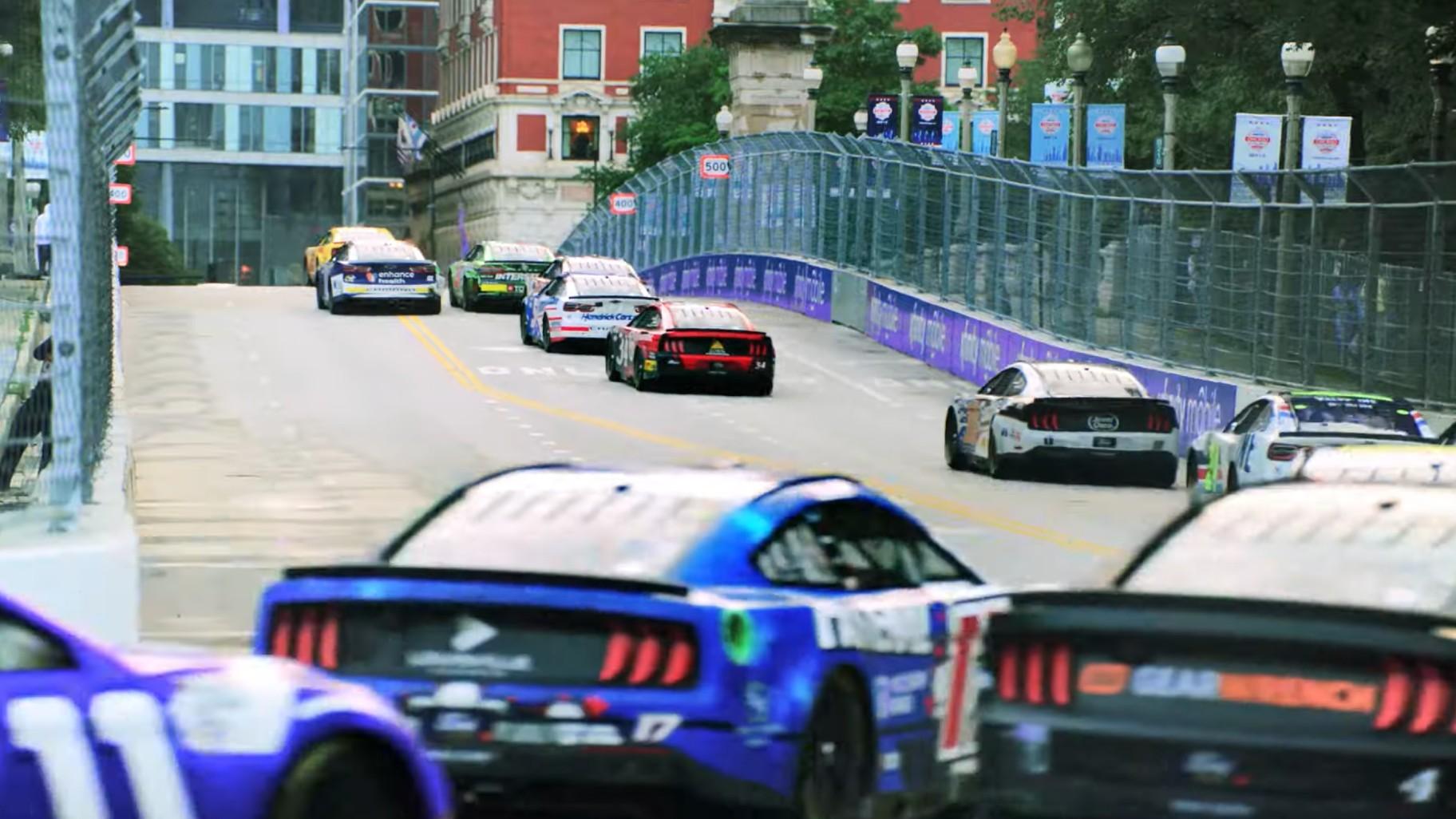 A still from a promotional video for the NASCAR Chicago Street Race. (Courtesy of NASCAR)