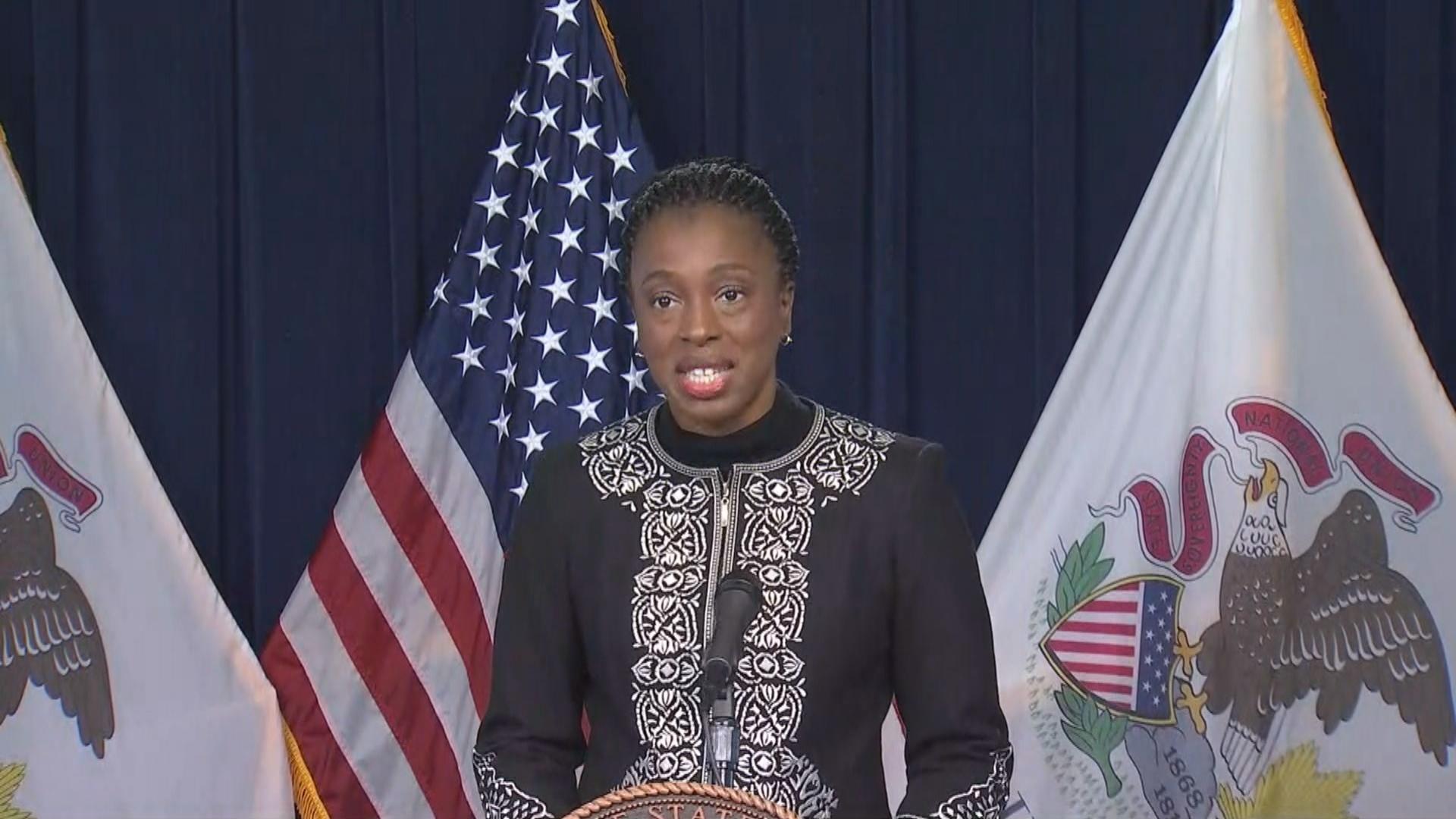 Illinois Department of Public Health Director Dr. Ngozi Ezike speaks Wednesday, Nov. 4, 2020 about the state of the coronavirus in Illinois. (WTTW News)