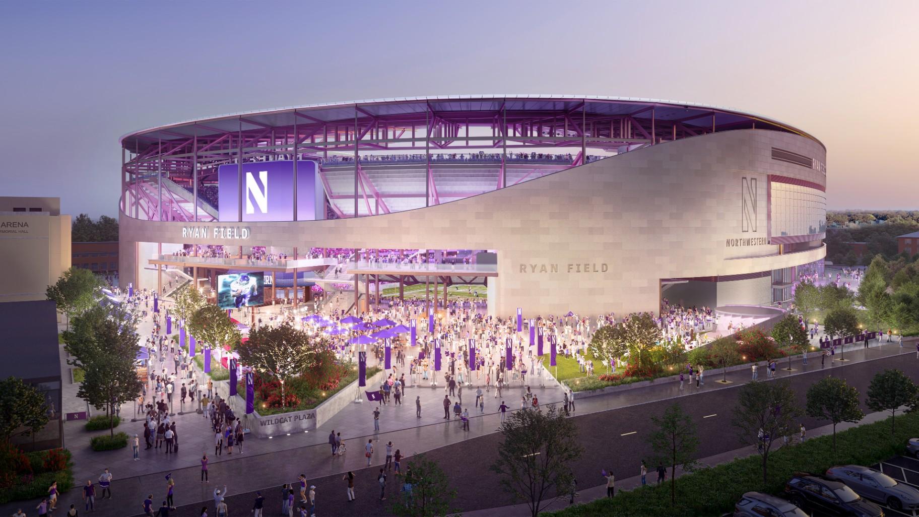 Northwestern Coach Pat Fitzgerald On New Ryan Field Plans More Than   Northwestern RyanField Rendering CreditNU 