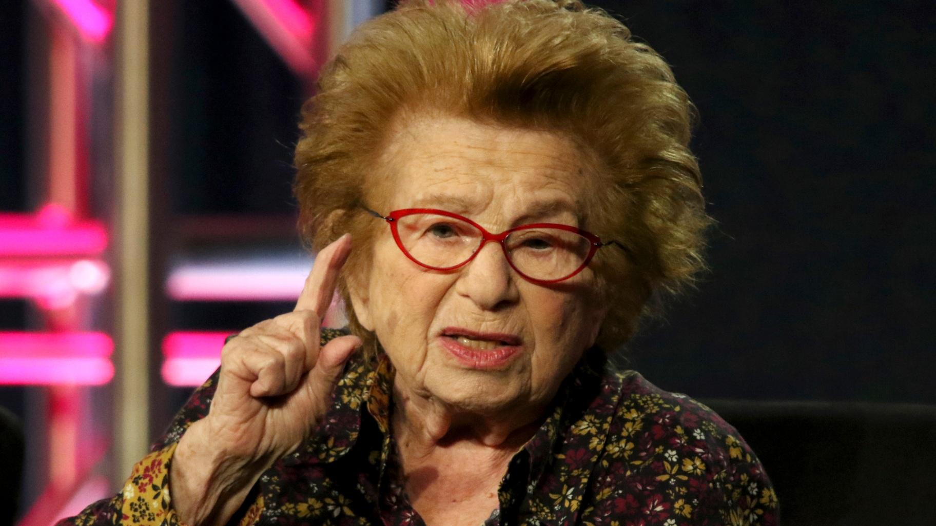 FILE - Dr. Ruth Westheimer participates in the “Ask Dr. Ruth” panel during the Hulu presentation at the Television Critics Association Winter Press Tour at The Langham Huntington, Monday, Feb. 11, 2019, in Pasadena, Calif. (Willy Sanjuan / Invision / AP, File)