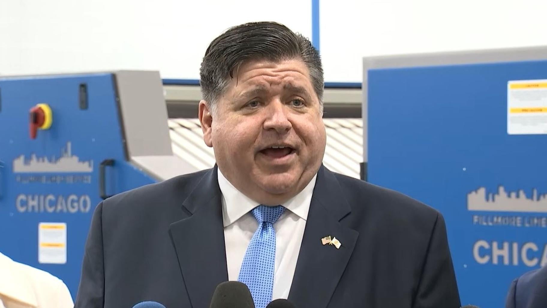 Gov. J.B. Pritzker addresses reporters in Chicago on July 9, 2024. (Credit: Illinois.gov) 