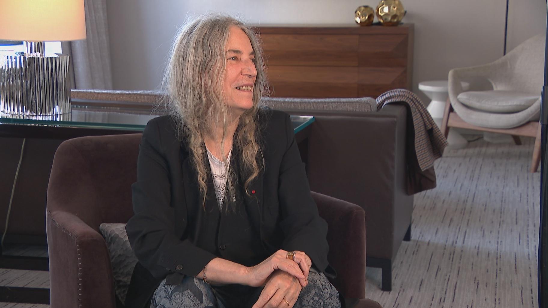 Patti Smith appears on “Chicago Tonight” on Nov. 1, 2022. (WTTW News)