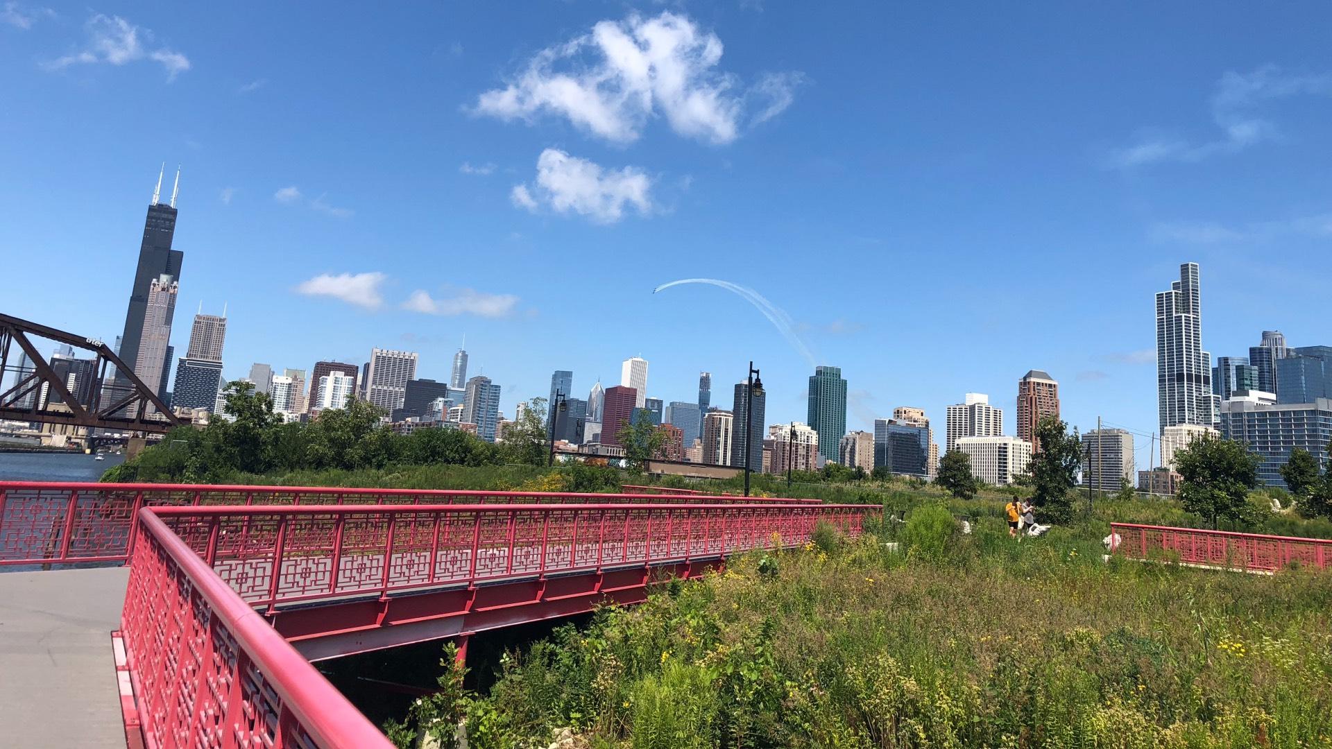 Ping Tom Park, exemplifying Chicago’s motto of “City in a Garden.” (Patty Wetli / WTTW News)