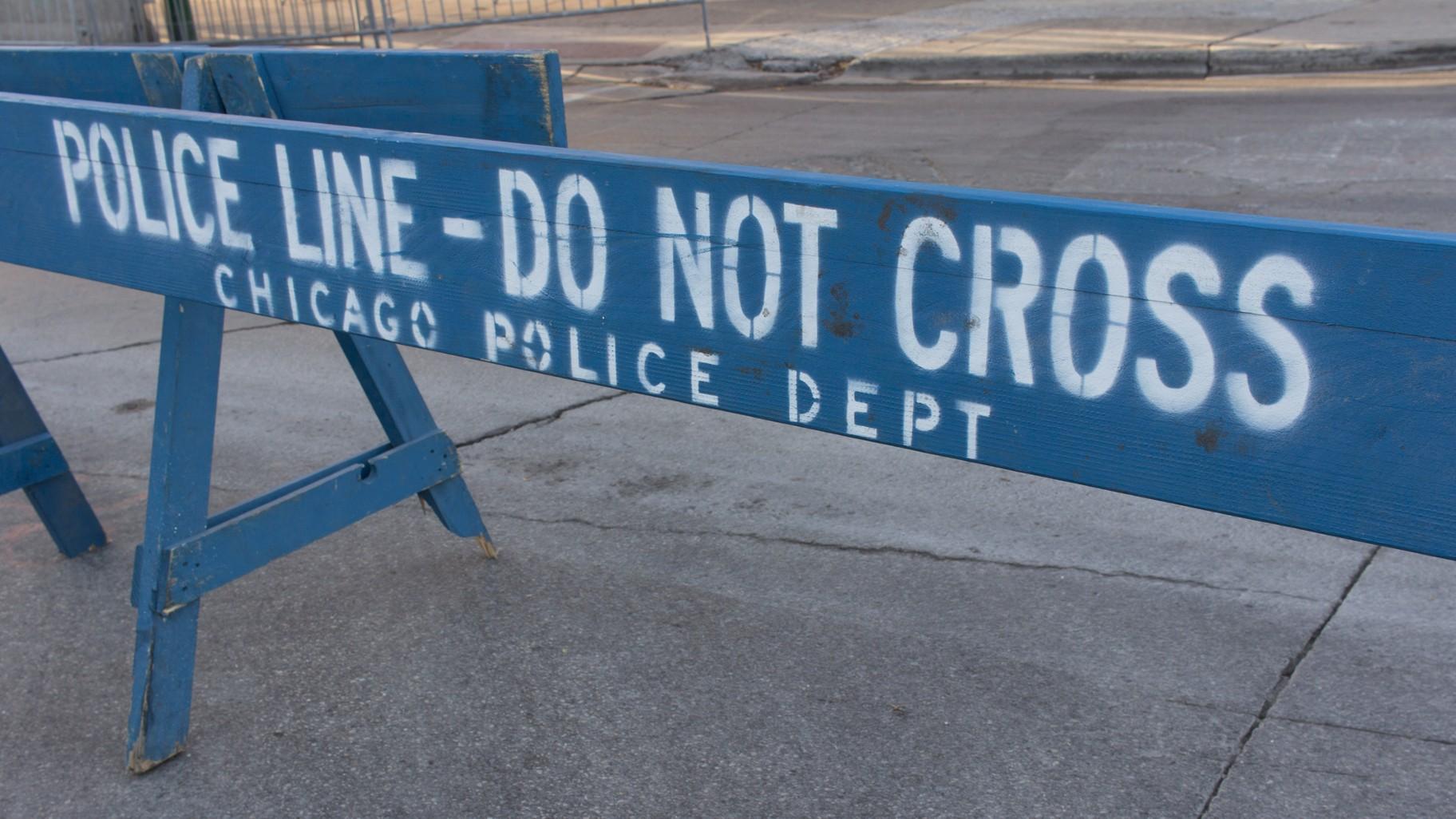 Chicago police barrier. (Kathryn Kirsch / iStock)
