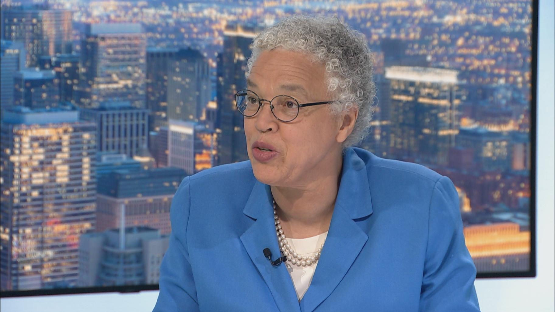Cook County Board President Toni Preckwinkle appears on “Chicago Tonight” on May 11, 2023. (WTTW News) Cook County Board President Toni Preckwinkle appears on “Chicago Tonight” on May 11, 2023. (WTTW News)