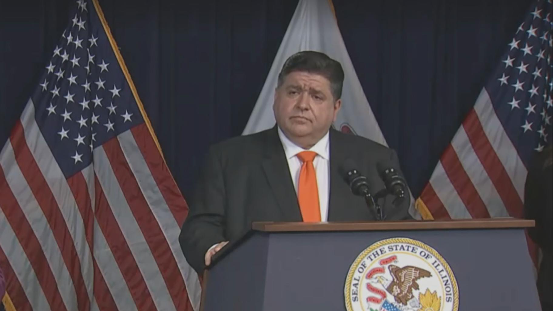 Gov. J.B. Pritzker announces that the state’s indoor mask mandate will be lifted on Feb. 28 during a press conference on Feb. 9, 2022. (WTTW News)
