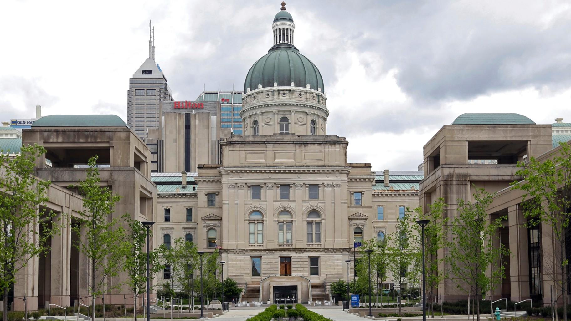 FILE - The Indiana Statehouse is seen May 5, 2017, in Indianapolis. (Michael Conroy / AP Photo, File) FILE - The Indiana Statehouse is seen May 5, 2017, in Indianapolis. (Michael Conroy / AP Photo, File)